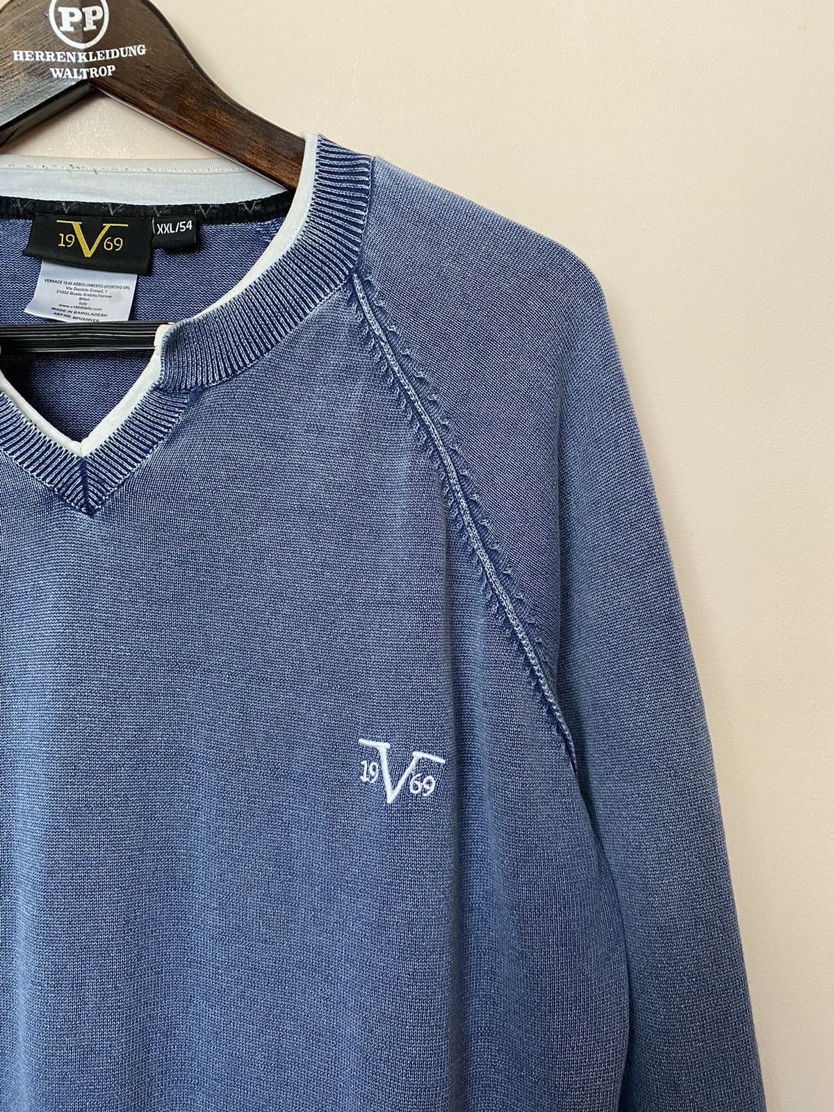 Versace 19V69 Versace Y2K 00s Mini Logo Vintage Long Sleeve Size US XL / EU 56 / 4 - 3 Thumbnail
