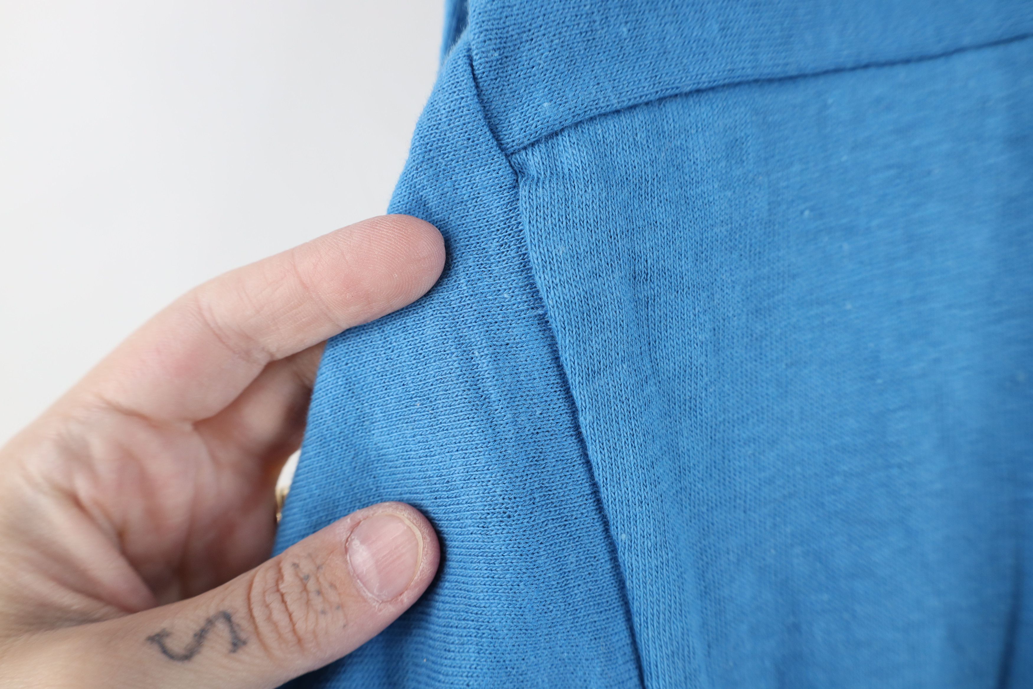 Vintage Vintage 60s 70s Cotton Knit Football Jersey T-Shirt Blue USA Size US S / EU 44-46 / 1 - 9 Thumbnail