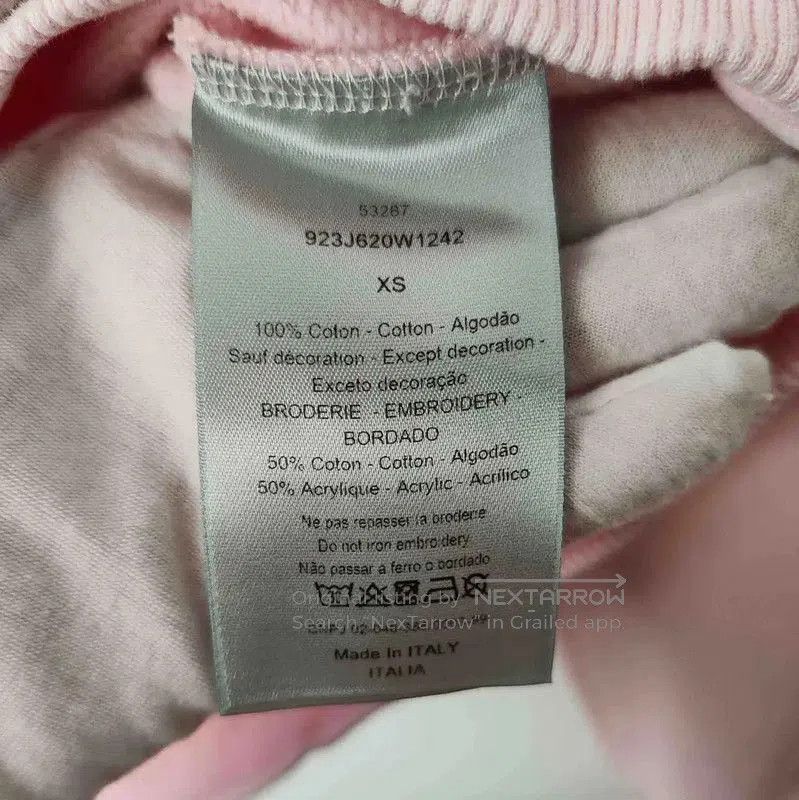 Dior Dior Pink Cotton Women's Sweatshirt . Size XS / US 0-2 / IT 36-38 - 5 Thumbnail