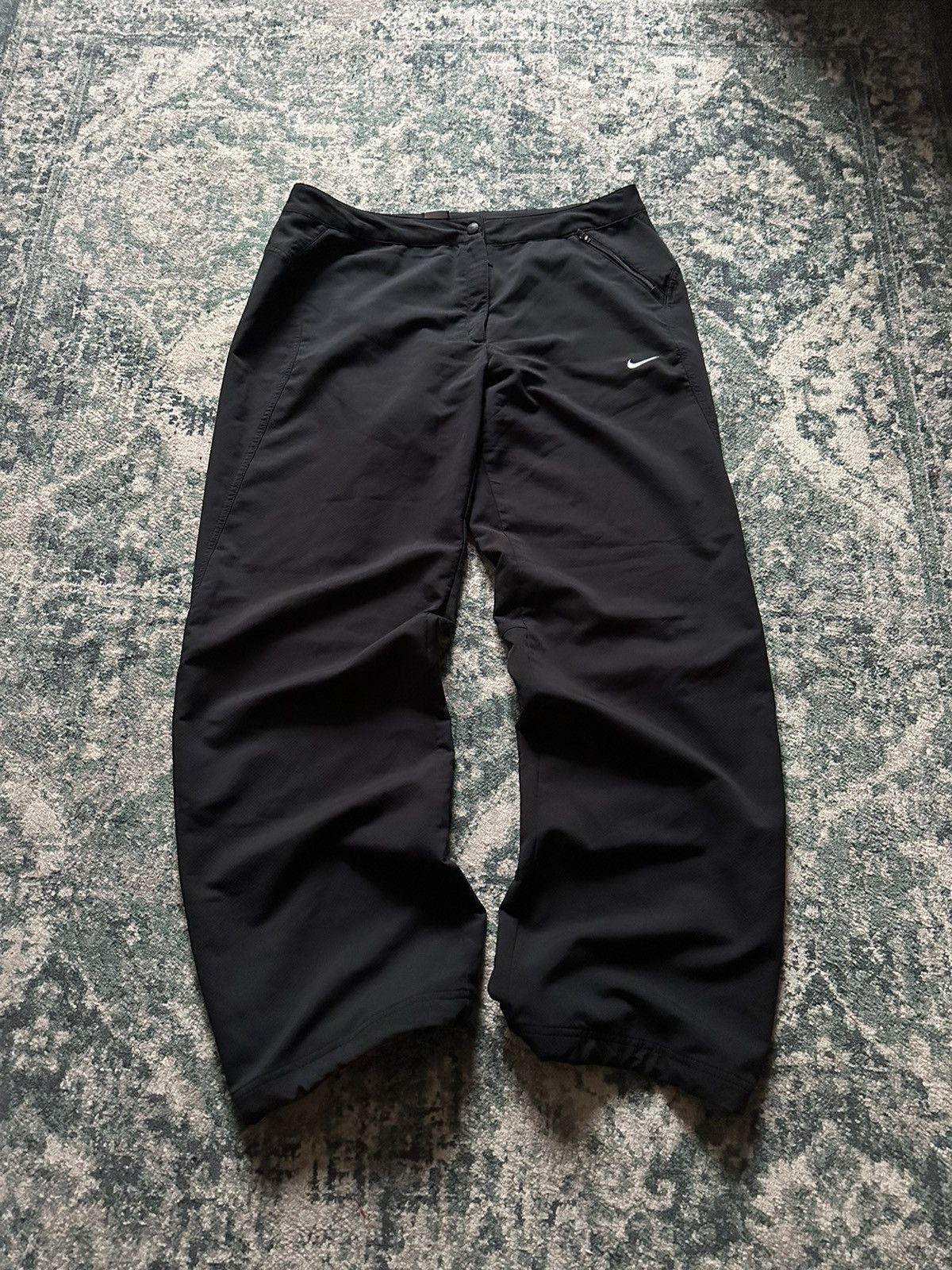 VINTAGE NIKE SWOOSH FLARED TRACK PANTS US 12