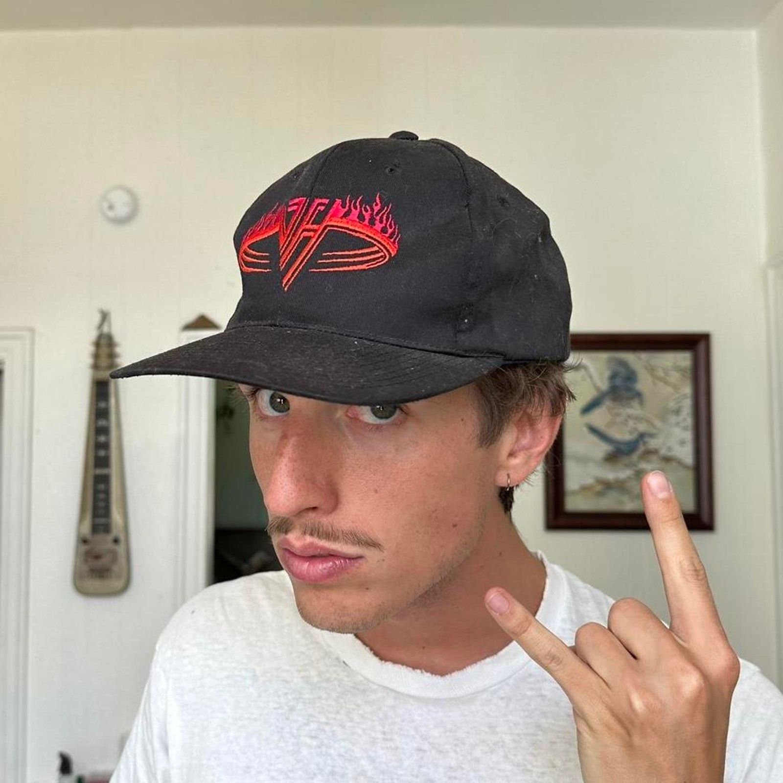 Vintage Rare Vintage 90s Van Halen Band Tour Rock Concert Hat Cap Size ONE SIZE - 5 Thumbnail