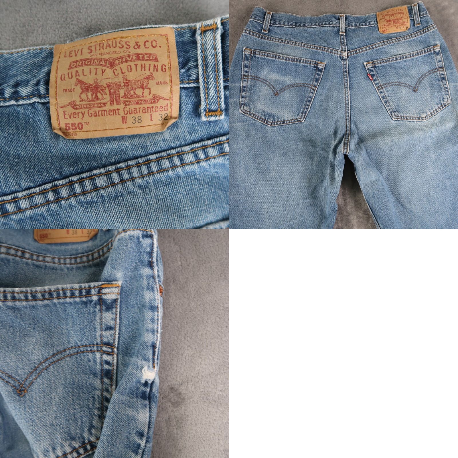 Levi's VINTAGE Levi's 550 Jeans Men 38x32 Denim Blue 90s Relaxed Fit 5-Pocket Canada Mens Size US 38 / EU 54 - 10 Thumbnail