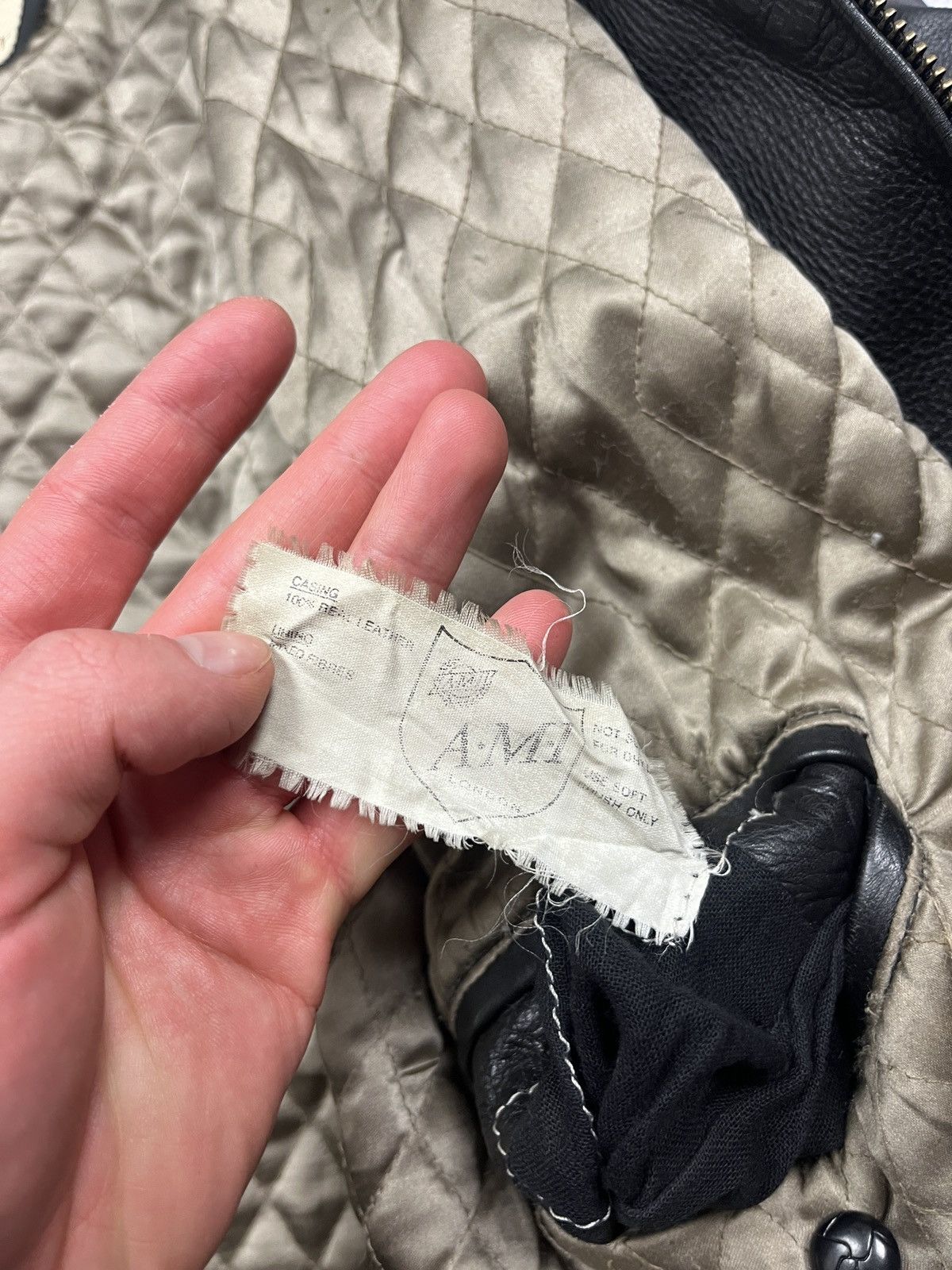 AMI Y2K Vintage AMI Leather Jacket Moto Streetwear Style USA VTG Size US S / EU 44-46 / 1 - 22 Thumbnail