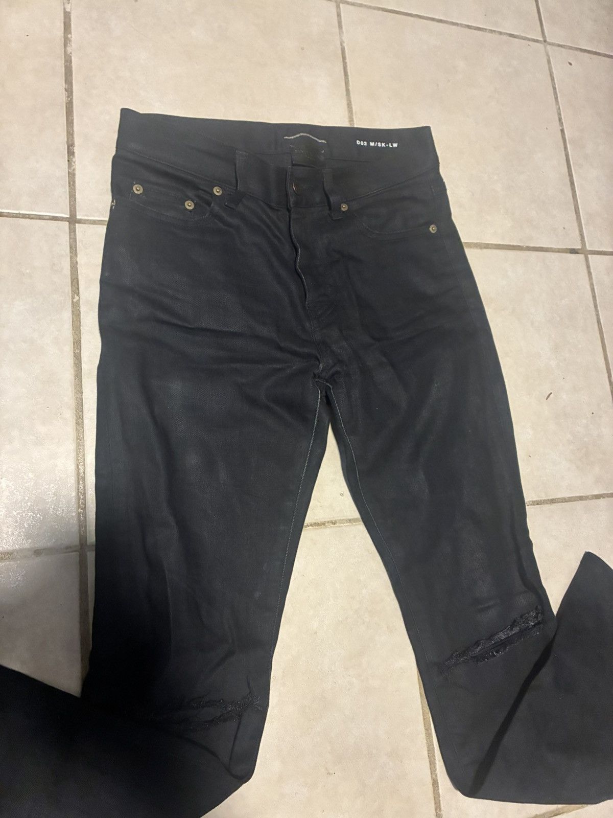 Saint Laurent Coated Jeans | Grailed