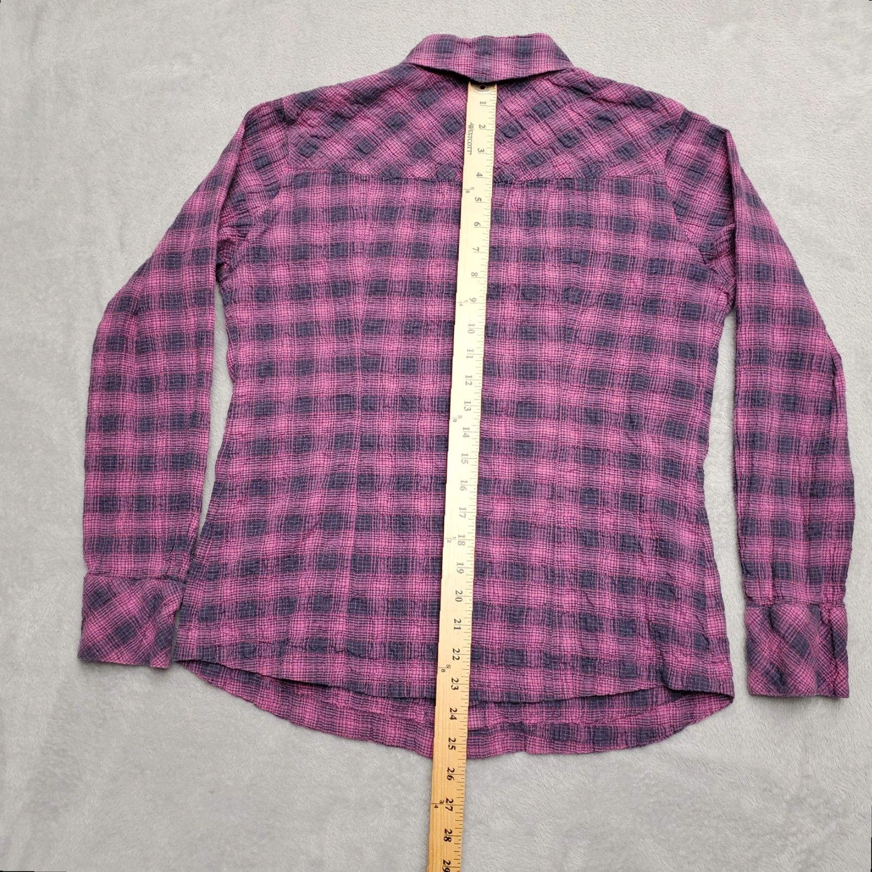 Patagonia Patagonia Shirt Womens Sz 8 Pink Plaid Crinkle Organic Cotton Blend Long Sleeve Size M / US 6-8 / IT 42-44 - 5 Thumbnail