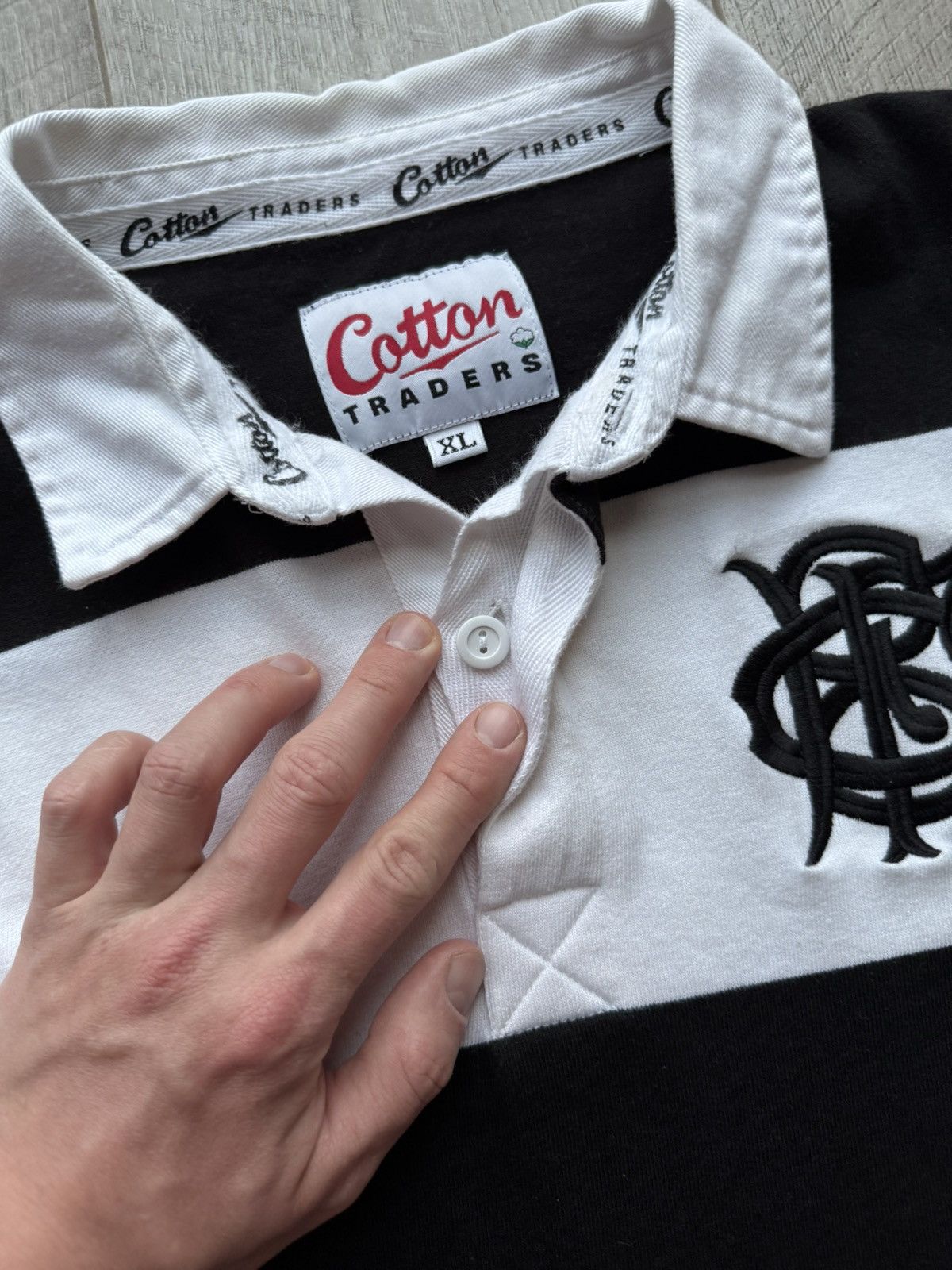 Cotton Traders BARBARIANS FC COTTON TRADERS 1990'S RUGBY UNION SHIRT Size US XL / EU 56 / 4 - 5 Thumbnail