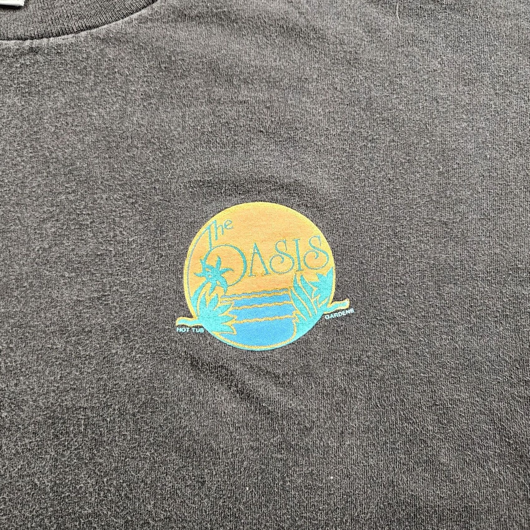 Vintage VINTAGE Oasis Shirt L Black Cotton Short Sleeve Crew Neck Graphic Print Oneita USA 80s Tee Men Size US L / EU 52-54 / 3 - 2 Thumbnail
