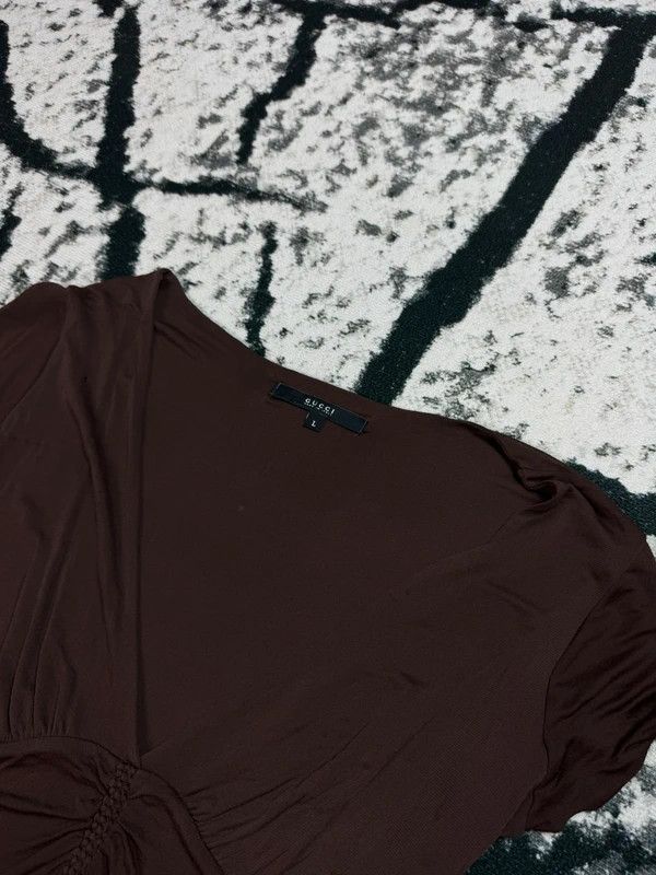 Gucci Gucci brown L rayon blouse Size L / US 10 / IT 46 - 3 Thumbnail