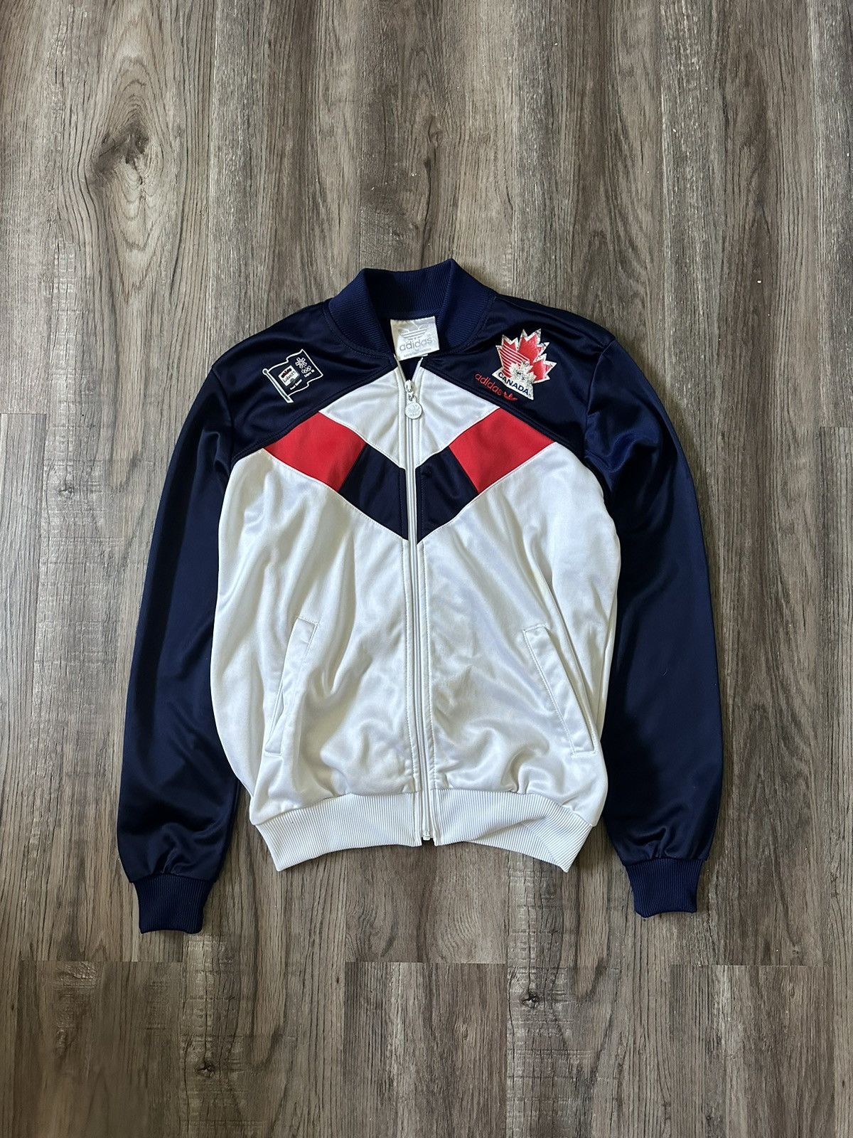 USA Olympics Adidas 1988 Calgary XV Olympic Winter Games Track Jacket Size US M / EU 48-50 / 2 - 1 Thumbnail