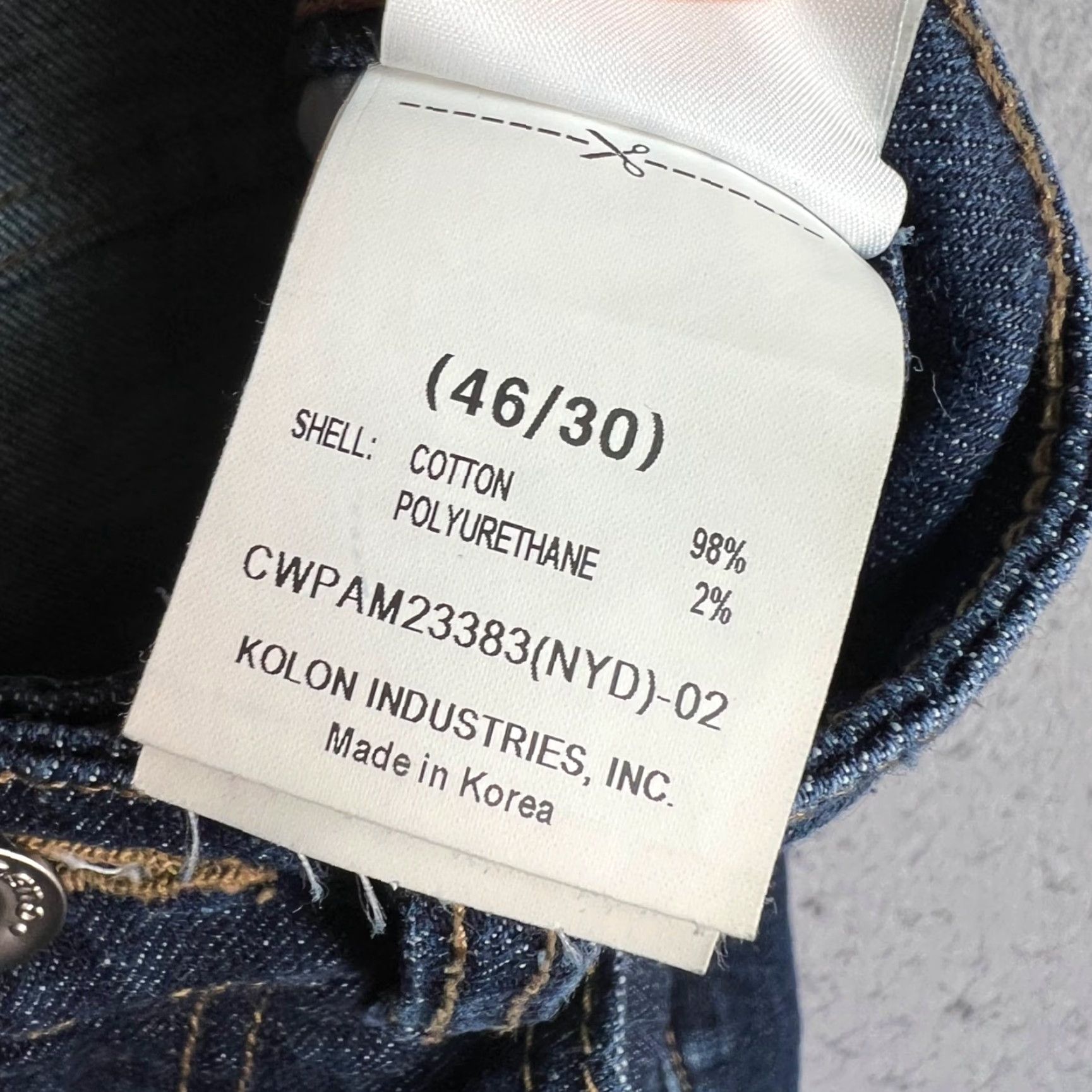 Vintage VINTAGE Customellow Jeans Denim Tapered Fit Adult Mens Size 30 Dark Wash Blue Cotton Blend 25in Inseam Mens Jeans Size US 30 / EU 46 - 5 Thumbnail