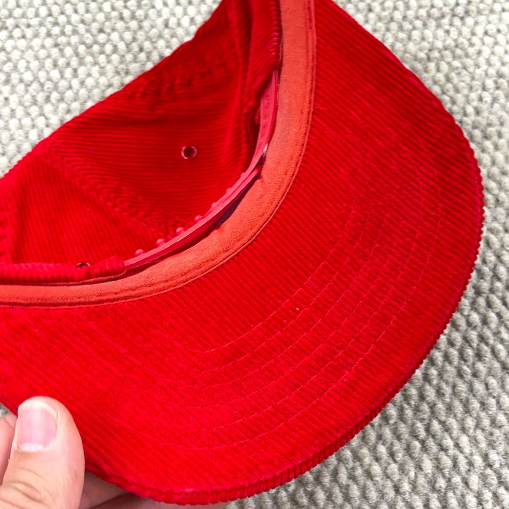 Vintage VINTAGE Bob Evans Corduroy Snapback Hat Men Red 90s Racing Food Retro Outdoor Size ONE SIZE - 4 Thumbnail