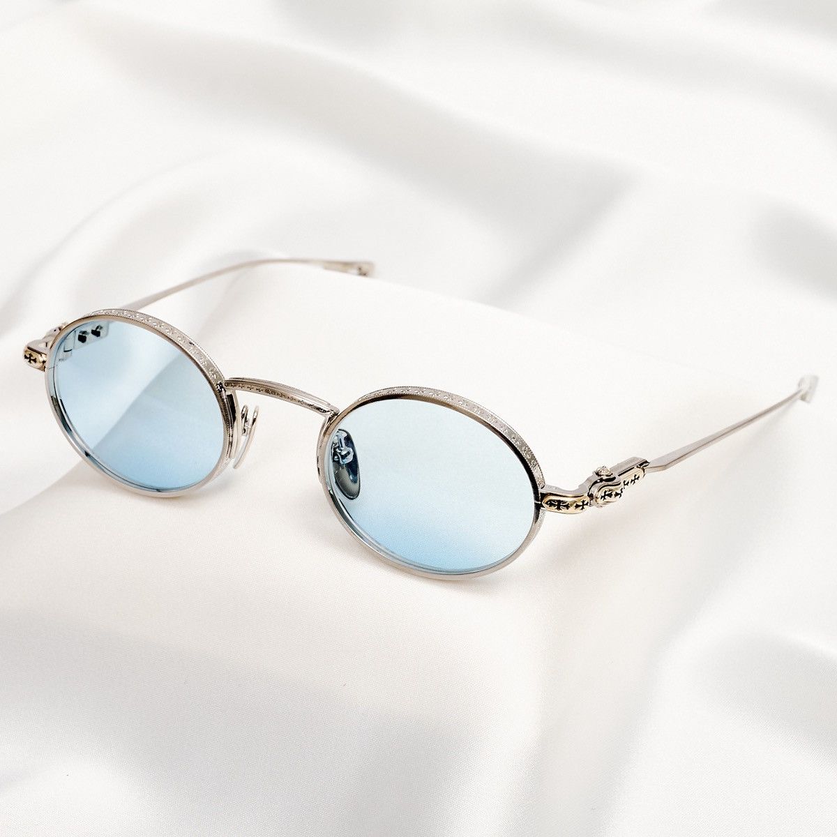 Chrome Hearts CHROME HEARTS HONEY DIPPED BRUSHED ALLOY SUNGLASSES Size ONE SIZE - 2 Thumbnail