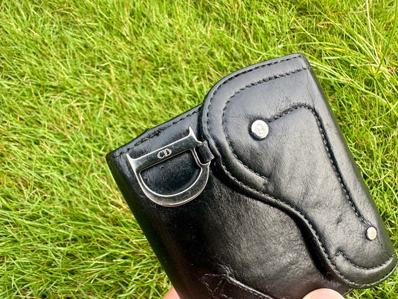 Dior Authentic Christian Dior Saddle Leather Compact Wallet Size ONE SIZE - 11 Thumbnail