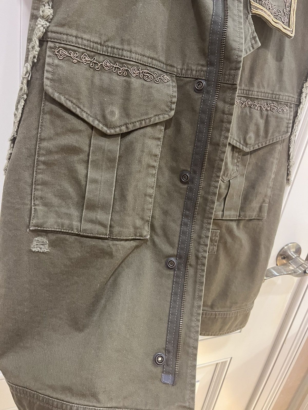 Saint Laurent Paris kaki green vest gilet with embroidery size46 Size US S / EU 44-46 / 1 - 7 Thumbnail