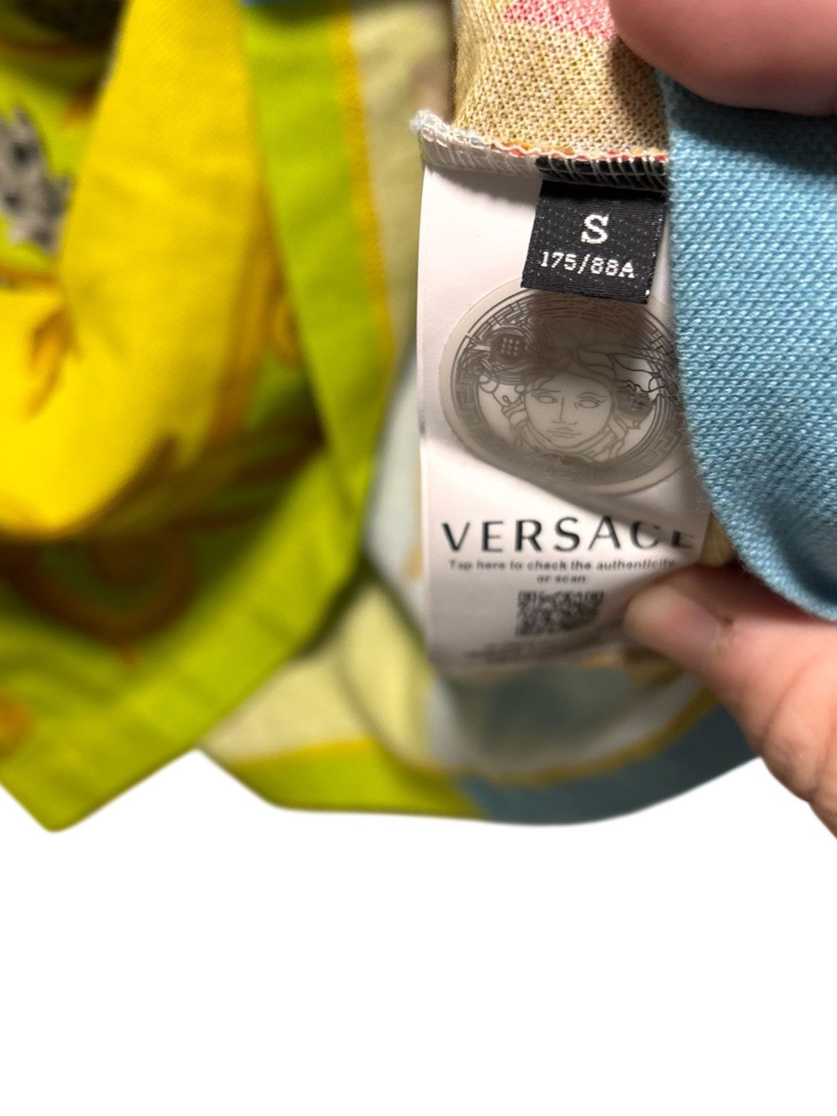 Versace Versace Tailor Fit Multicolor Polo Shier Mens Size Small Size US S / EU 44-46 / 1 - 5 Thumbnail