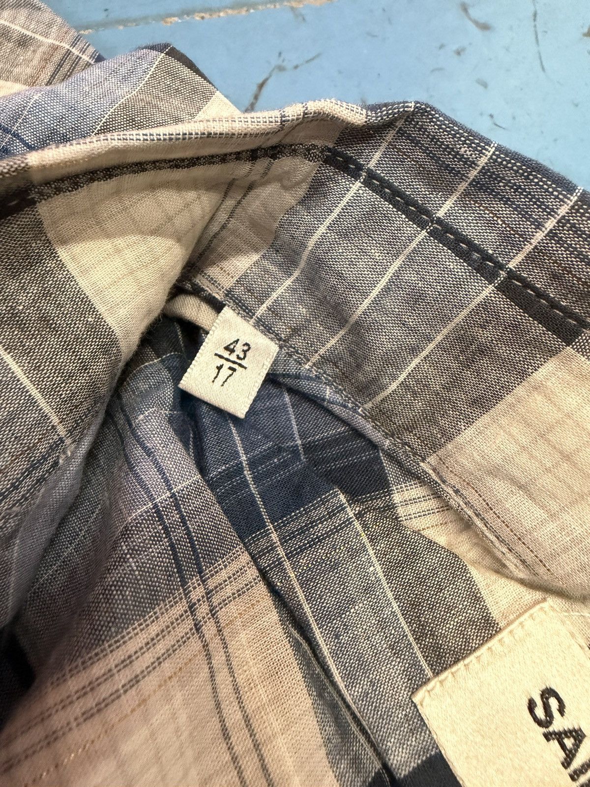 Saint Laurent Paris SAINT LAURENT FW14 BLUE CHECKERED SHIRT Size US L / EU 52-54 / 3 - 5 Thumbnail