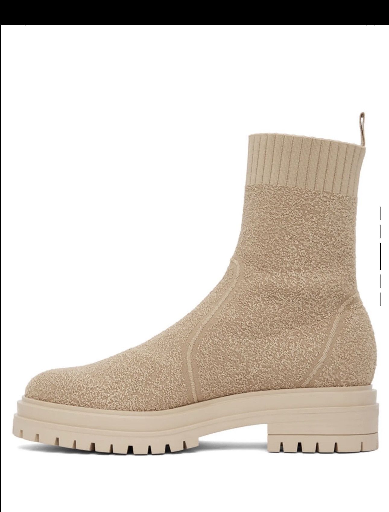 Gianvito Rossi GIANVITO ROSSI Beige Torrance Sock Boots Size US 8.5 / IT 38.5 - 4 Thumbnail