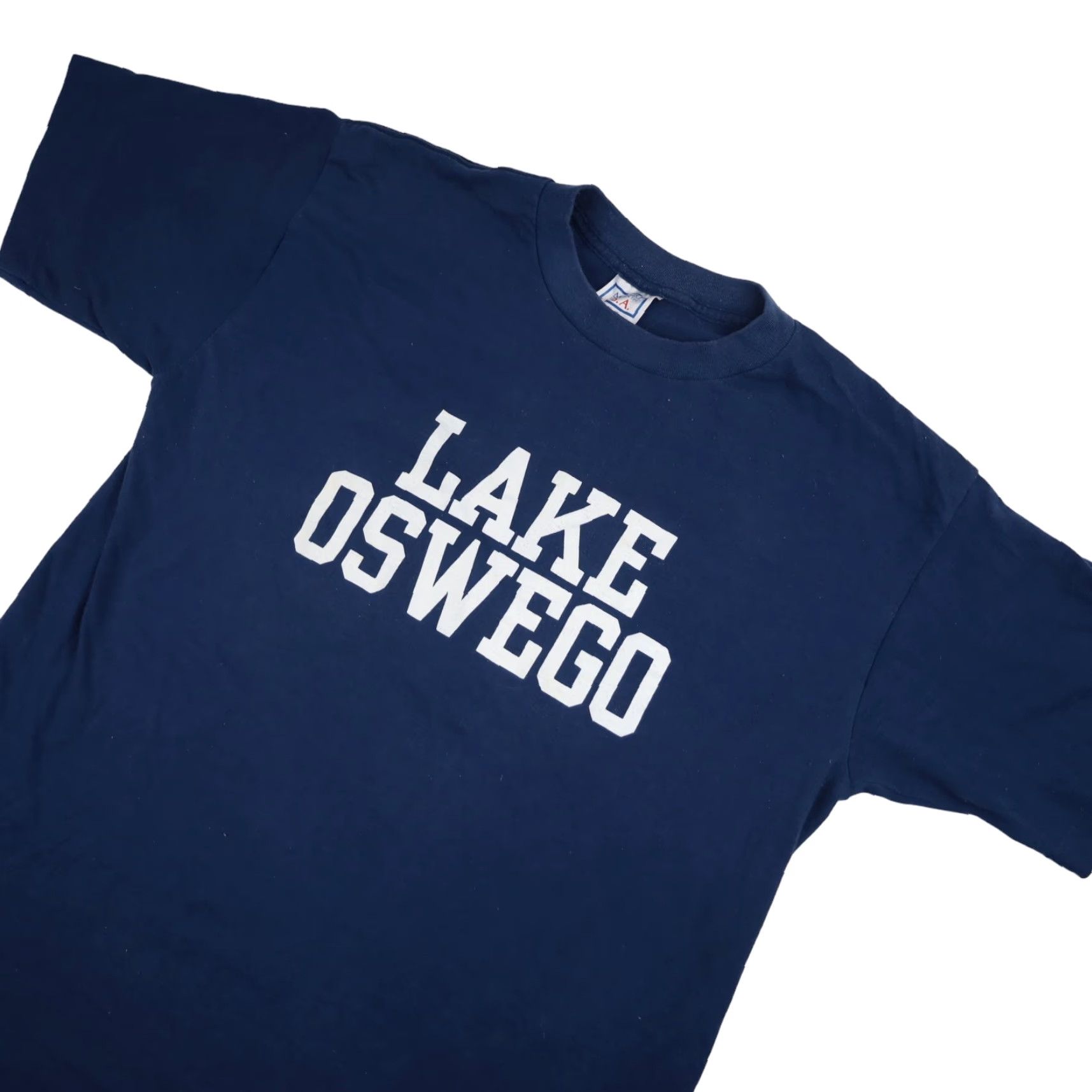 Vintage VINTAGE Lake Oswego Oregon Mens XL T-Shirt Blue Graphic Spellout Shirt Size US XL / EU 56 / 4 - 2 Thumbnail