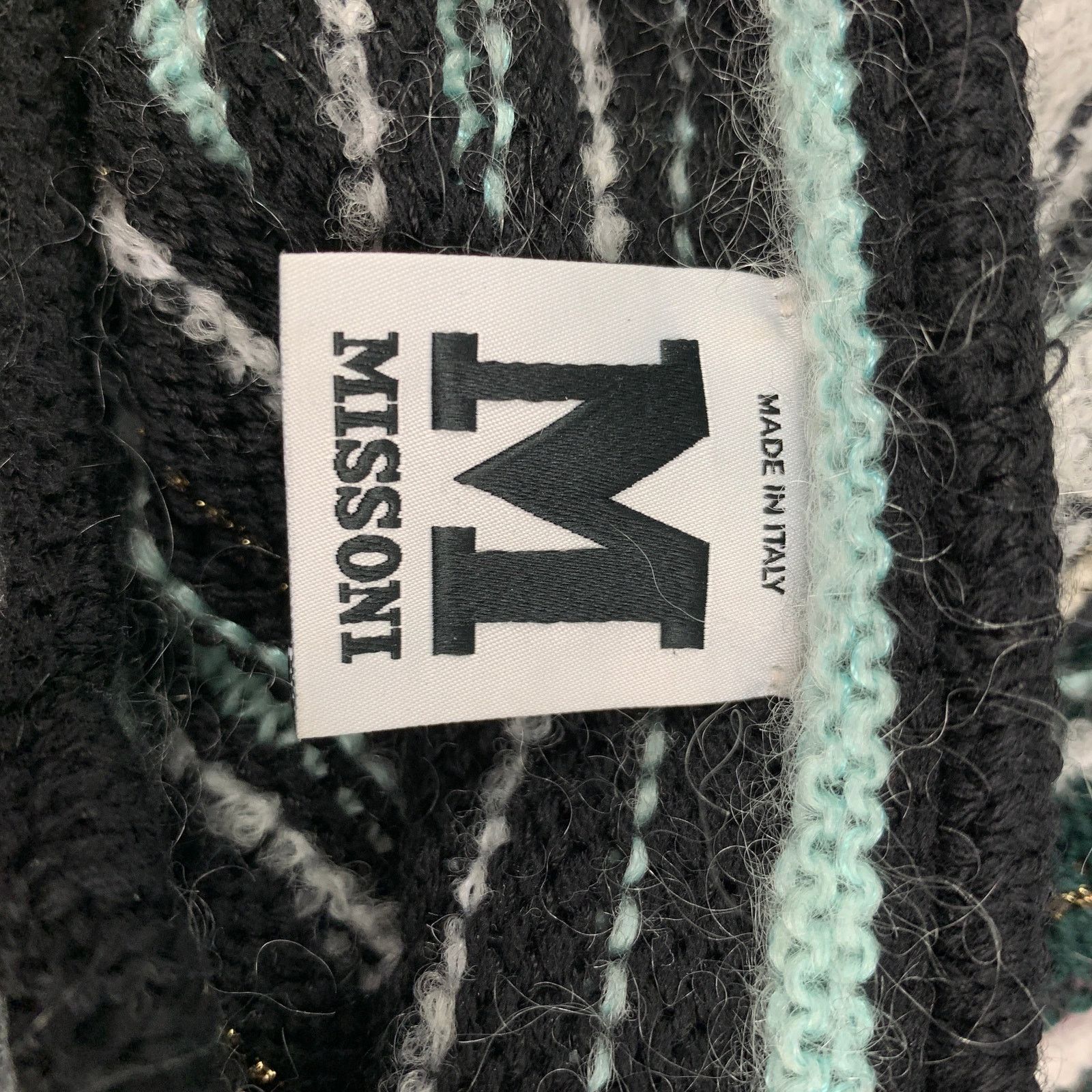 Other M MISSONI 12 Multi-Color Knitted Wool Blend Green Sweater Size XL / US 12-14 / IT 48-50 - 6 Thumbnail