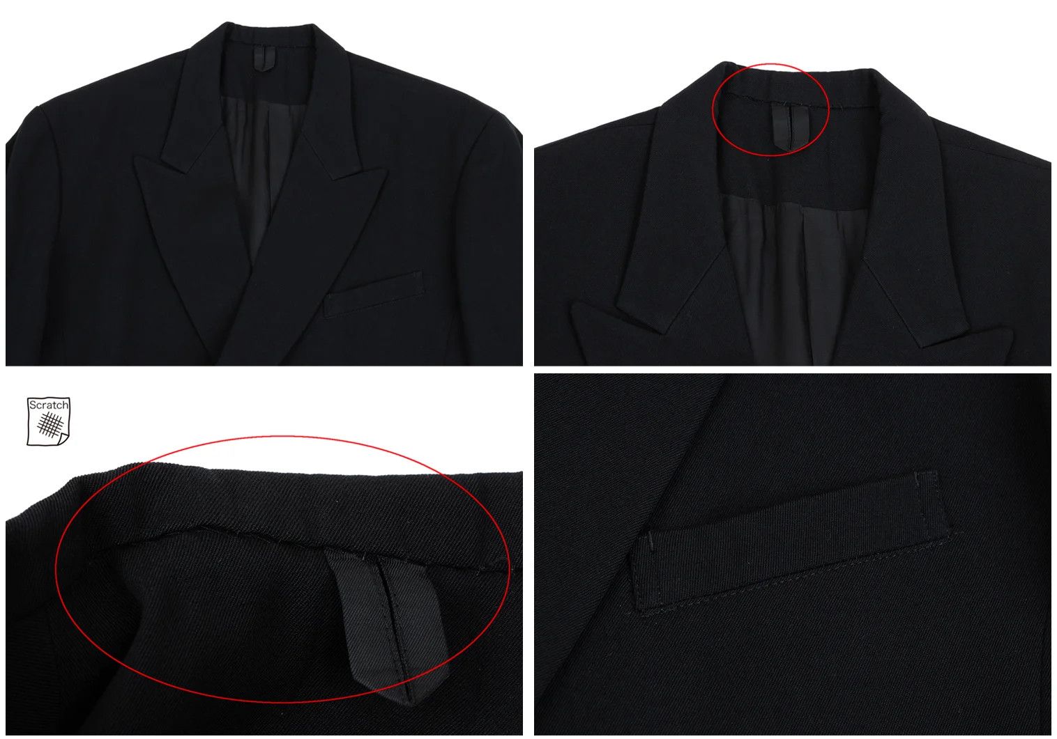 Yohji Yamamoto Yohji Yamamoto Leather Wool Peak Lapel Jacket Size US M / EU 48-50 / 2 - 2 Thumbnail