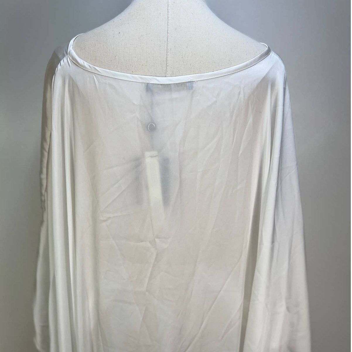 Anthropologie Anthropologie Erika Peña Cape Dress White Maxi Gown Size XL / US 12-14 / IT 48-50 - 10 Thumbnail