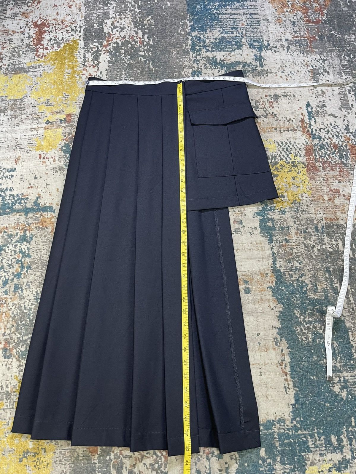 Zara ZARA Assymetrical Pleated Midi Skirt Size 32" / US 10 / IT 46 - 8 Thumbnail