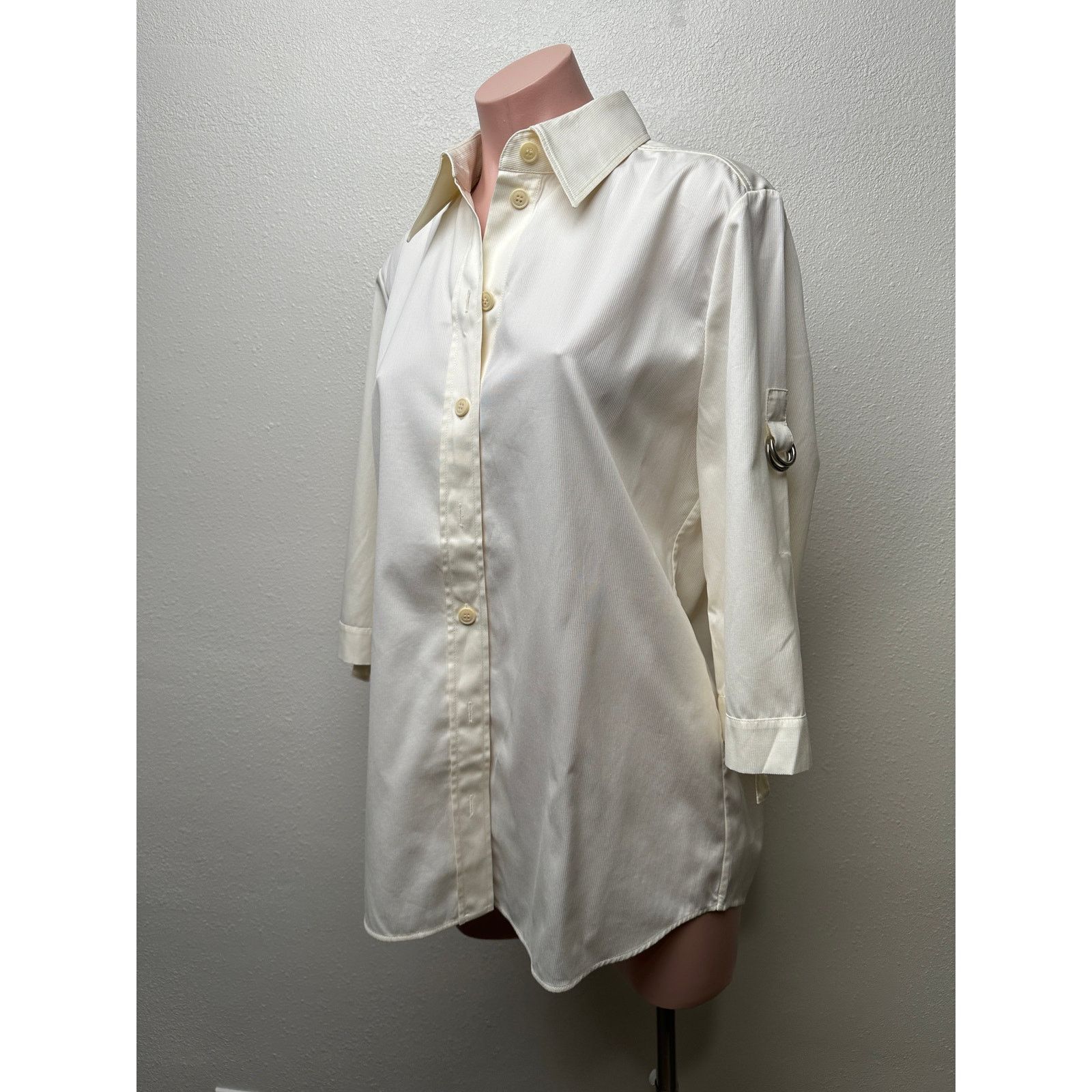 Givenchy NWT Givenchy Shirt Cream Mens US L Roll Tab Sleeves Size US L / EU 52-54 / 3 - 5 Thumbnail