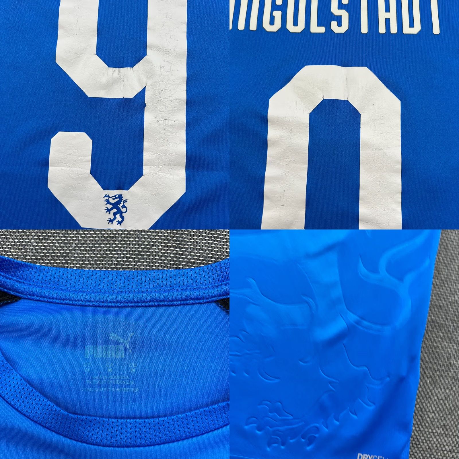 Puma PUMA Football Jersey M Ingolstadt 2021 2022 Third Fatih Kaya #9 Medium Blue T-Shirt Short Sleeve Quick Dry Mens Match Worn Size US M / EU 48-50 / 2 - 8 Thumbnail