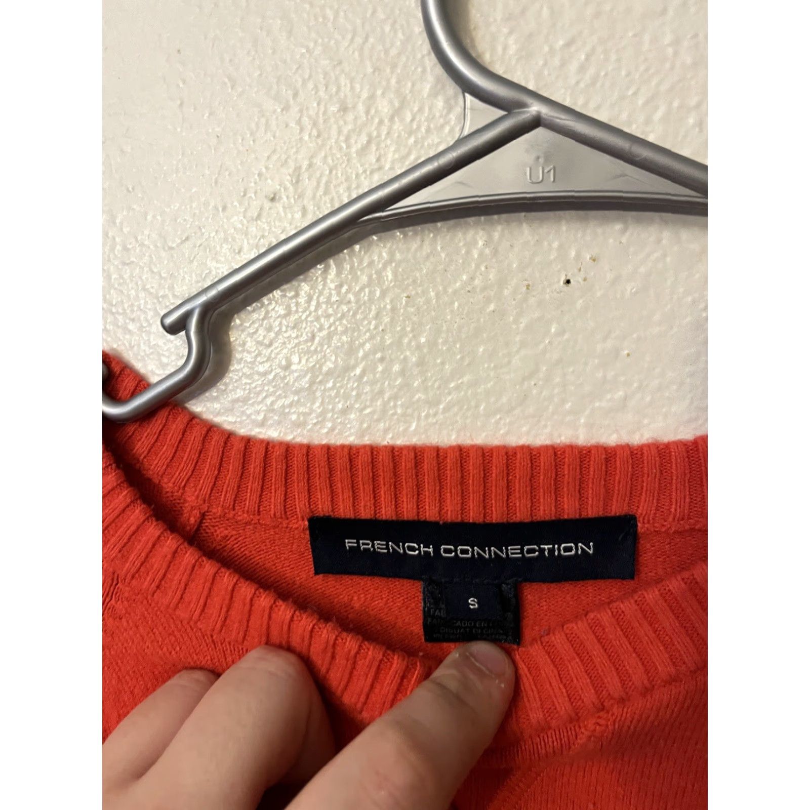 French Connection VINTAGE French Connection Women's Orange Sweater Size Small Acrylic Blend Shirt Womens Pullover Size S / US 4 / IT 40 - 4 Thumbnail