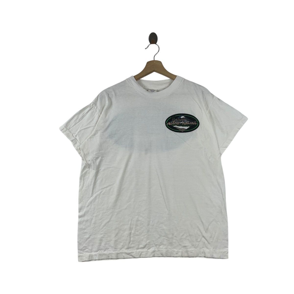Vintage Vintage 90’ MALIBU ACTIVE HAWAII Surf Volcano Tee Shirt Size M / US 6-8 / IT 42-44 - 1 Thumbnail