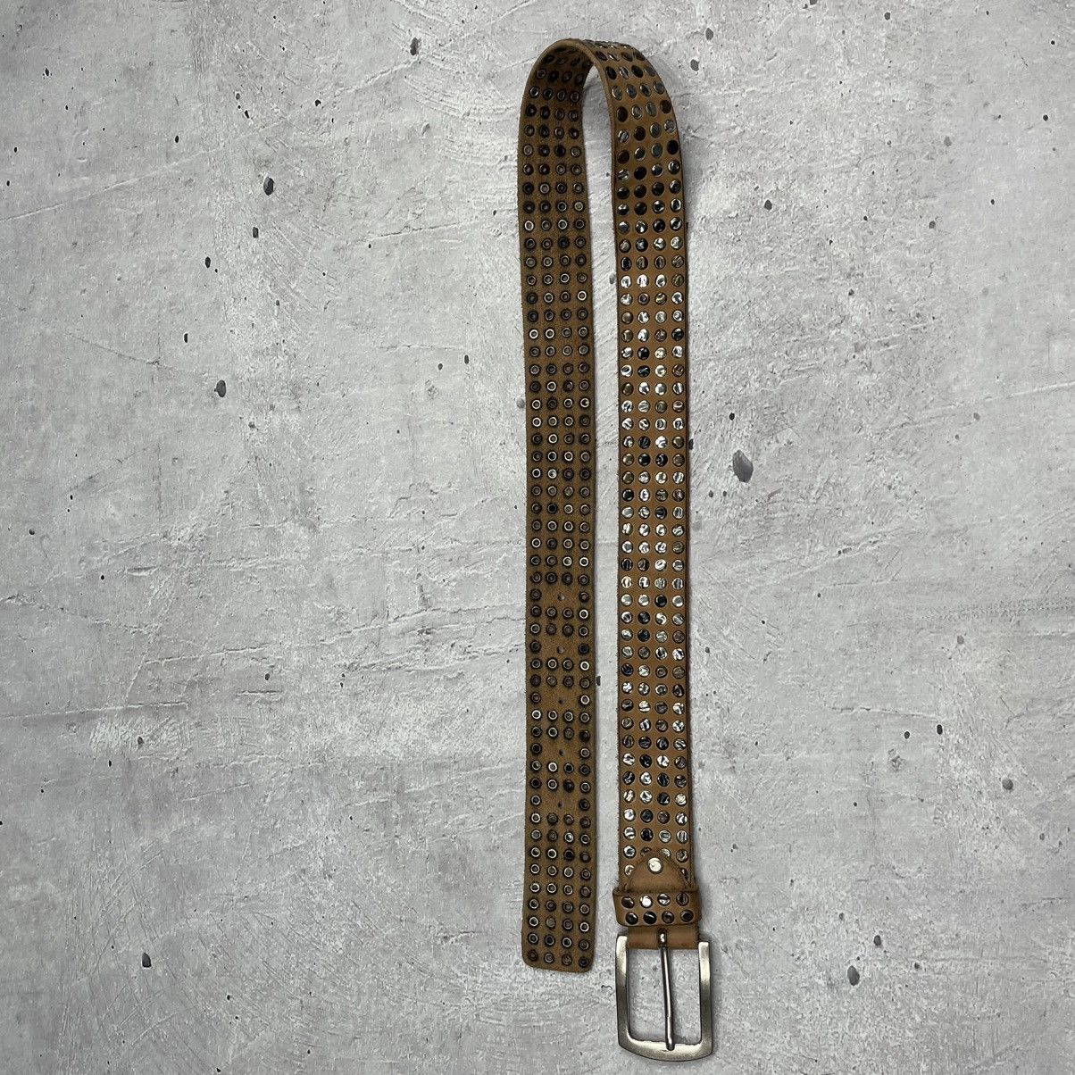 Vintage Vintage Avantgarde Affliction Leather with rivets Belt Size ONE SIZE - 3 Thumbnail
