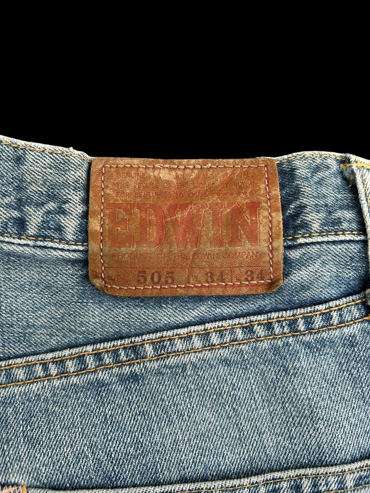 Kapital Thrashed Vintage Edwin 505 Selvedge Short Denim jeans Size US 34 / EU 50 - 13 Thumbnail