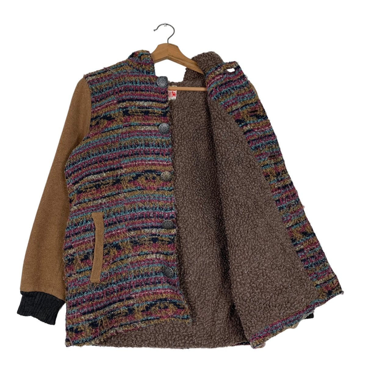 Japanese Brand TITICACA Sherpa Wool Hooded Jacket #0478-C22 Size US M / EU 48-50 / 2 - 9 Thumbnail