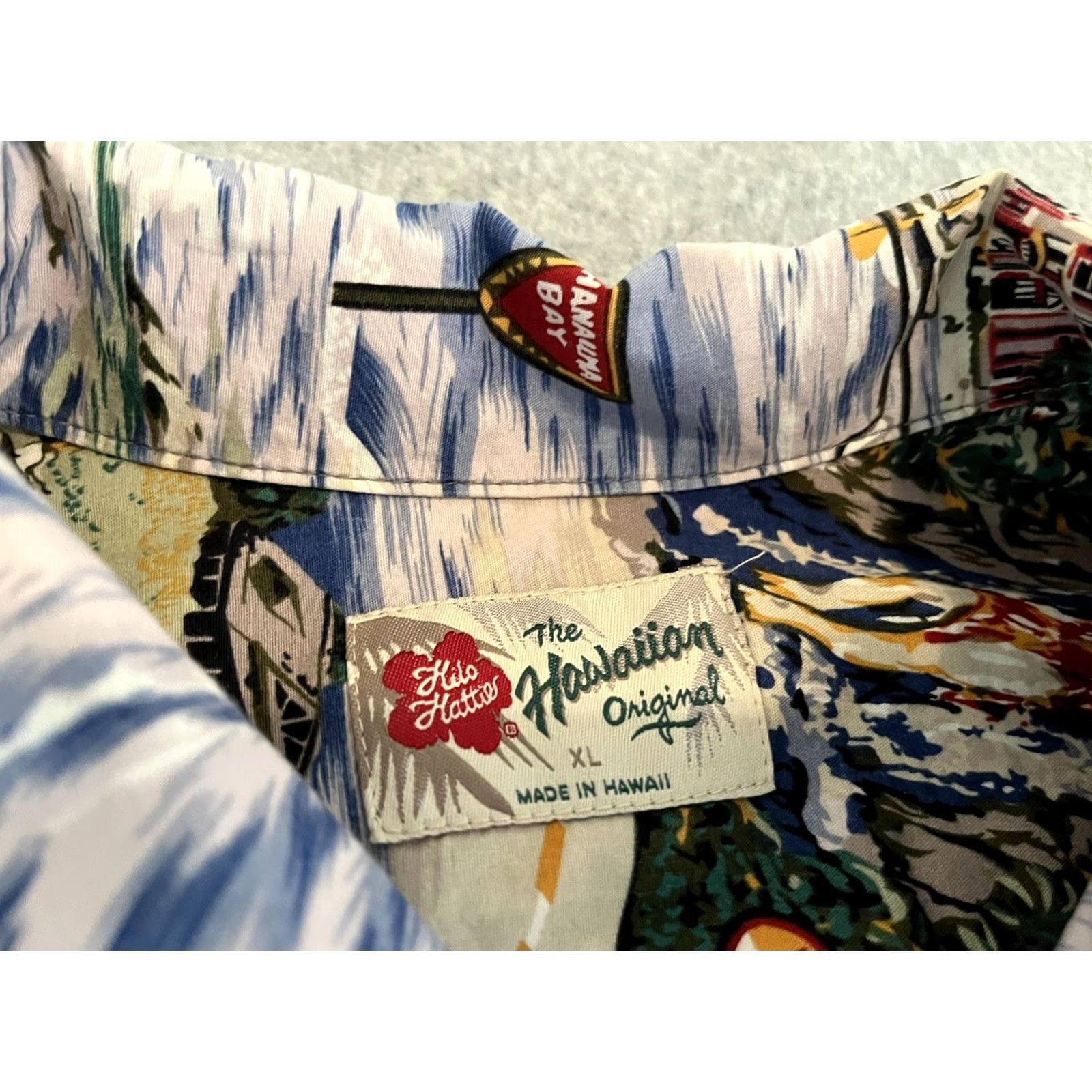 Hilo Hattie VINTAGE Hilo Hattie Surf Golf Volcano Beach Button Front Hawaiian Shirt Mens XL Size US XL / EU 56 / 4 - 6 Thumbnail