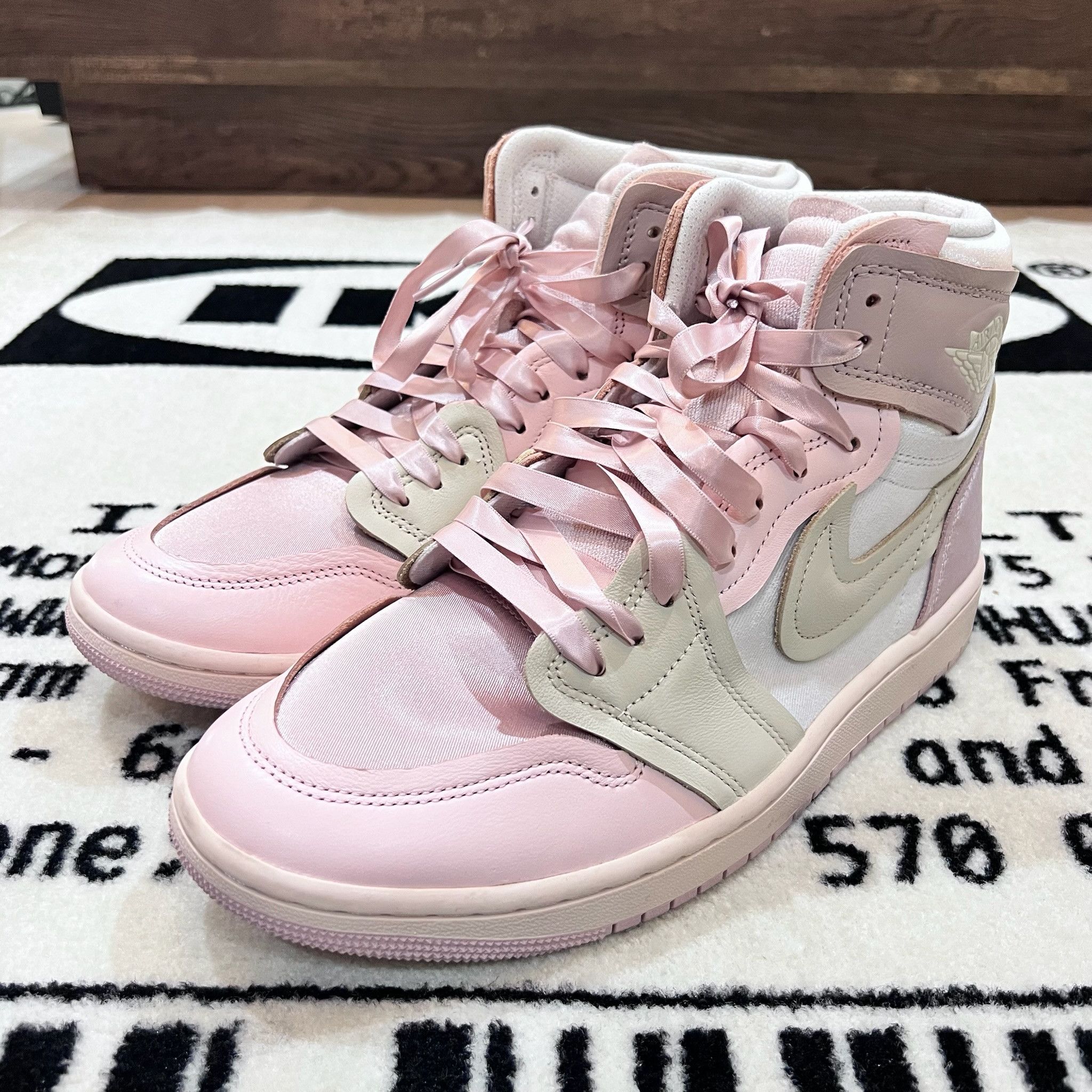 Nike Air Jordan 1 Method of Make High Top Oxford Satin Sneakers Size US 10.5 / IT 40.5 - 1 Thumbnail