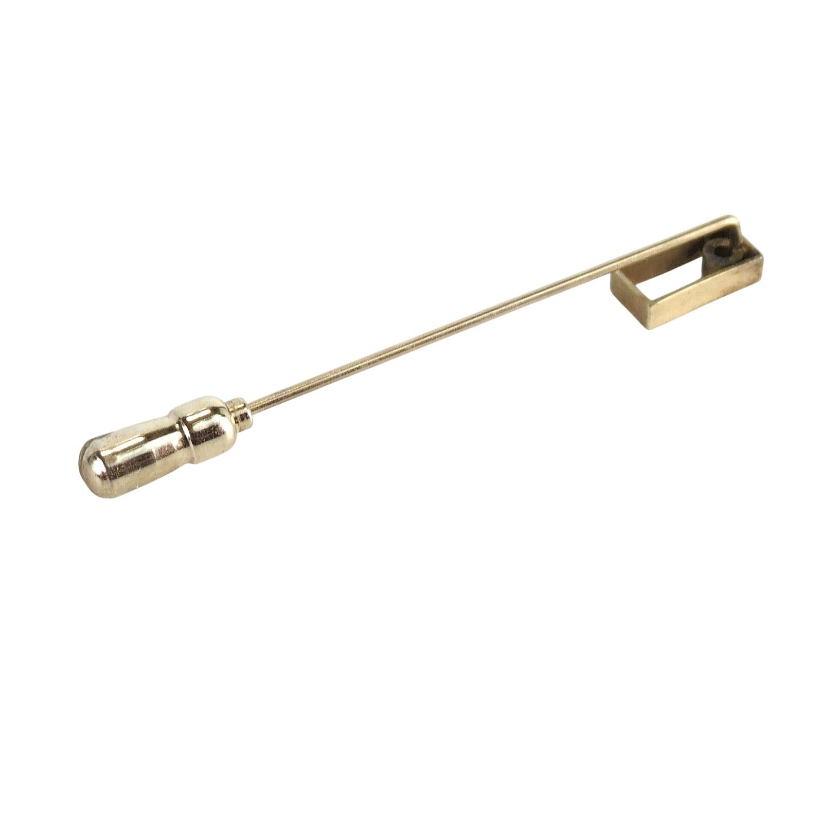 Vintage Anson Men's 12K GF Tie Tack Screw-Back Pin Gold Faceted Size ONE SIZE - 8 Thumbnail