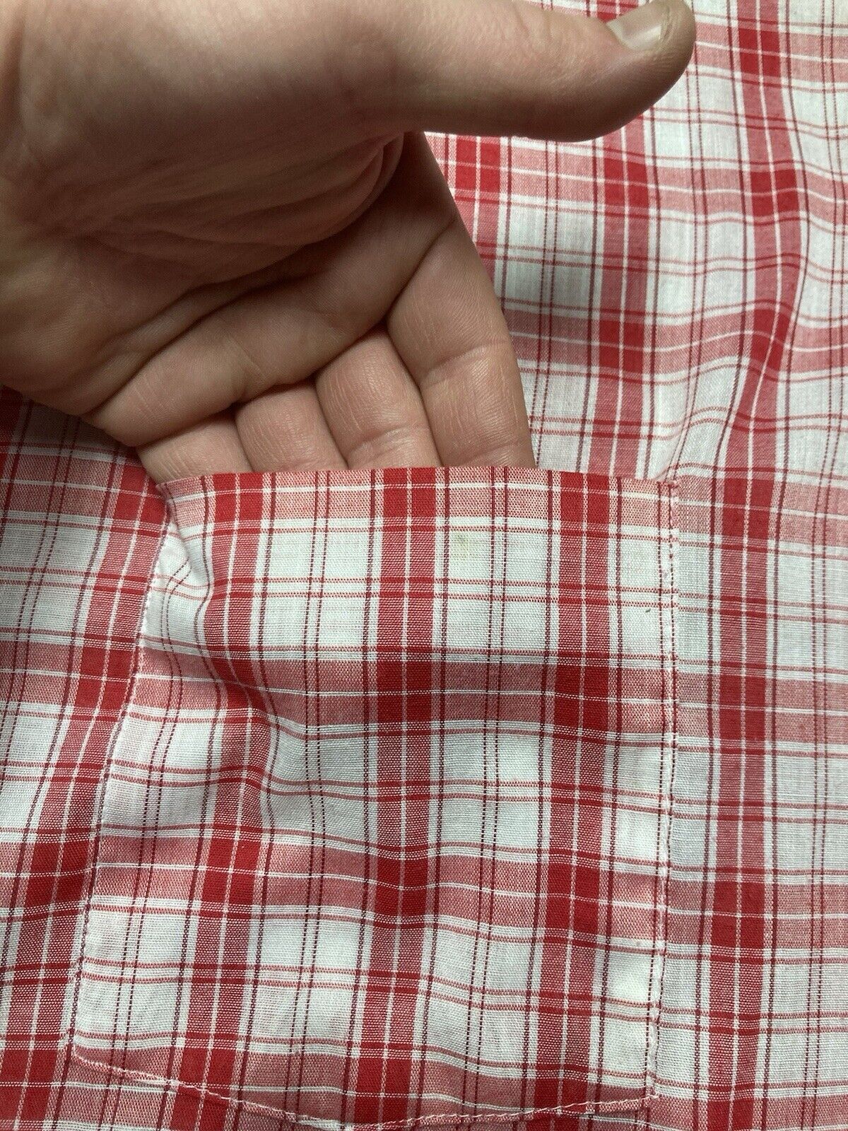 Vintage Vtg 70s button shirt Mr Leggs plaid check dagger collar XL Size US XL / EU 56 / 4 - 3 Thumbnail