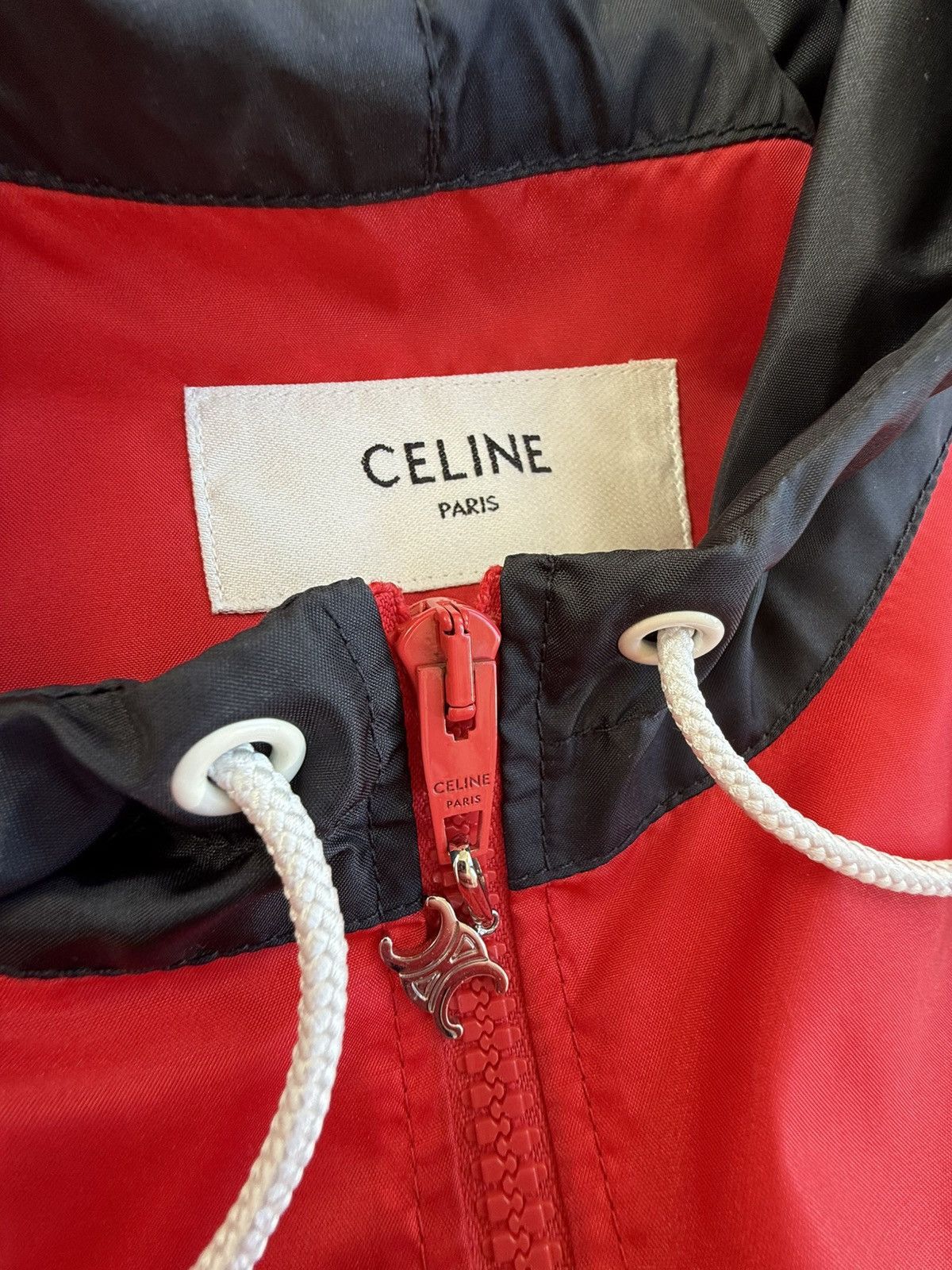 Celine SS21 Celine windbreaker hoodie jacket Hedi Slimane logo 52 Size US L / EU 52-54 / 3 - 21 Thumbnail