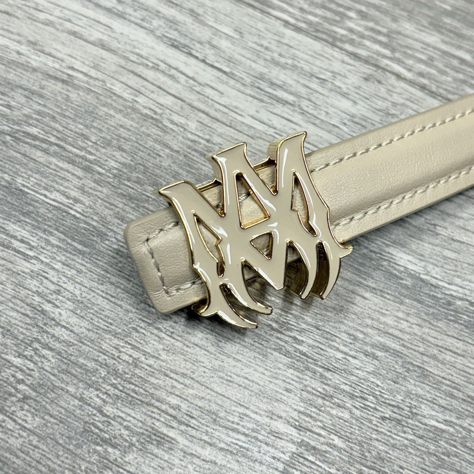 Amiri Amiri Nappa Belt ' Alabaster ' | BRAND NEW! Size 34 - 3 Thumbnail