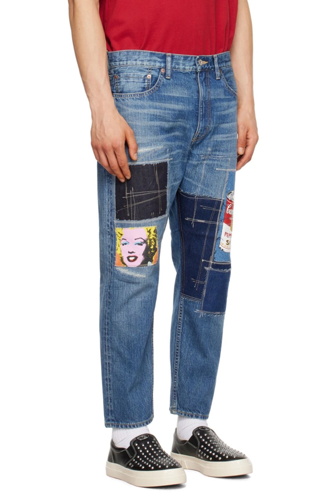 Junya Watanabe NEW XL Indigo Patchwork Jeans Andy Warhol Campbell Soup Size US 34 / EU 50 - 2 Thumbnail