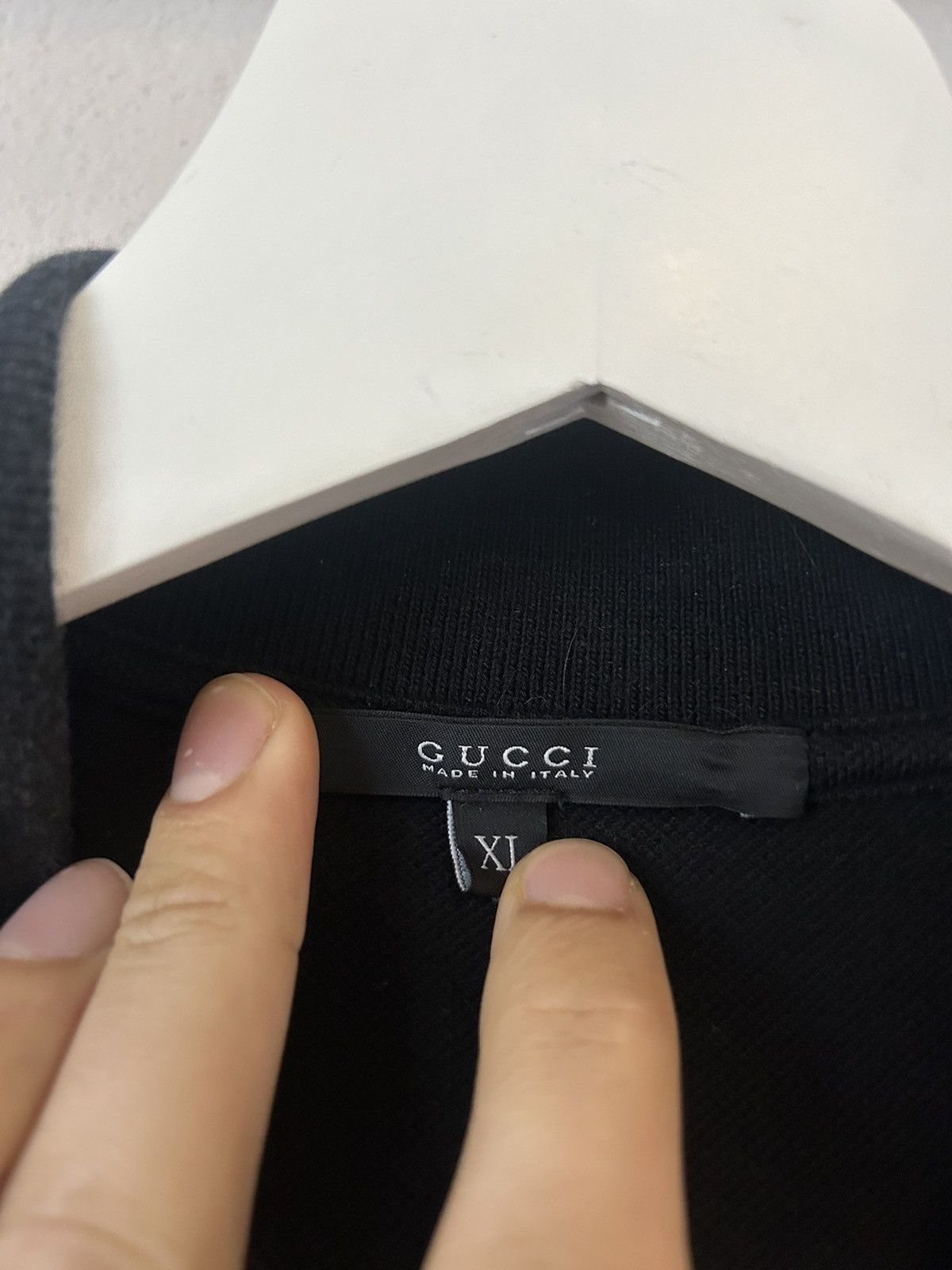 Gucci Black GG Embroidered Logo Pique Polo Size US XL / EU 56 / 4 - 3 Thumbnail