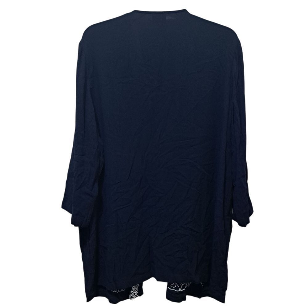 Chicos Chico's Floral Embroidery Pattern Crinkle Open Front Cardi J Size L / US 10 / IT 46 - 2 Thumbnail