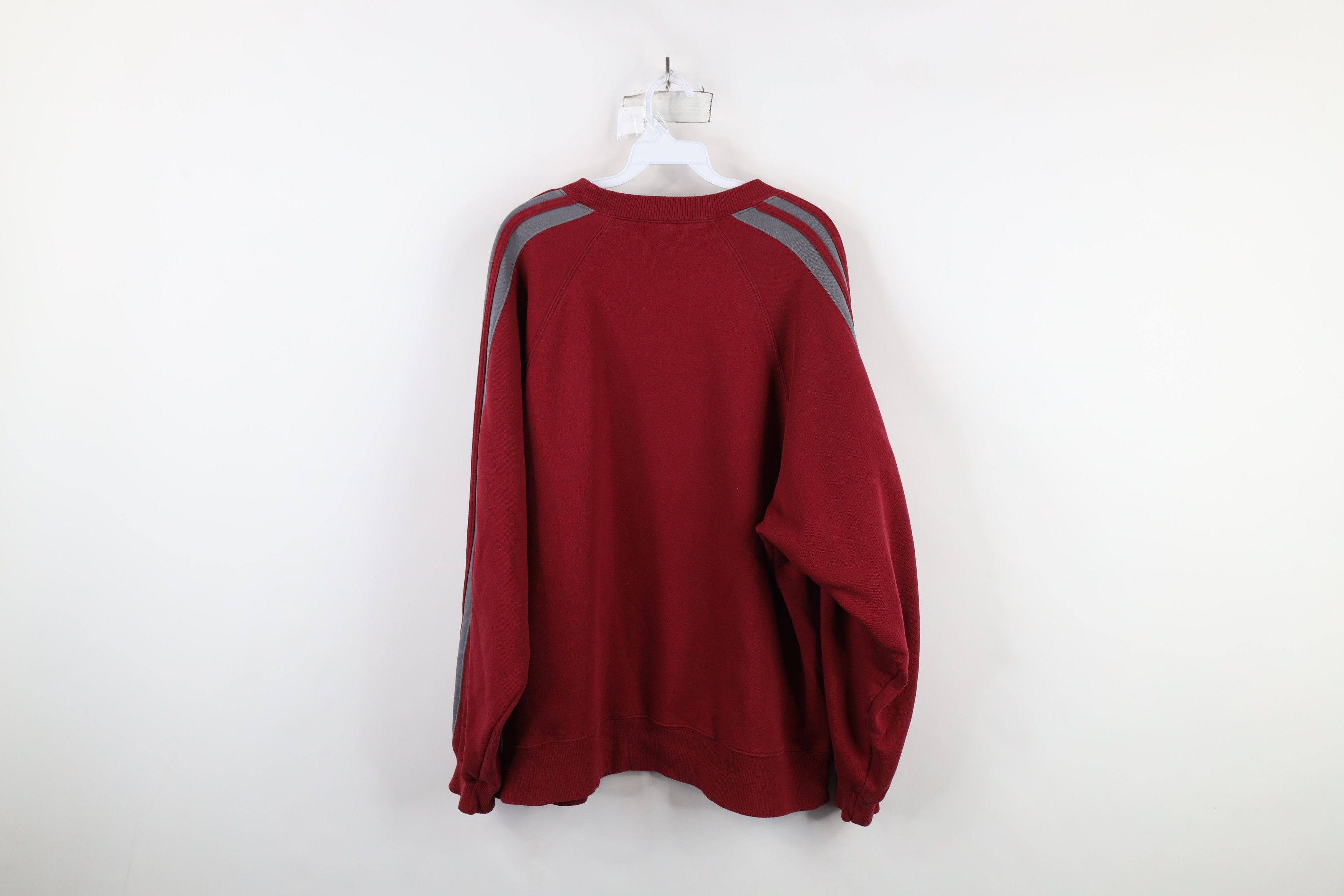 Adidas × Vintage Vintage 90s Adidas Spell Out Striped Crewneck Sweatshirt Size US M / EU 48-50 / 2 - 12 Thumbnail
