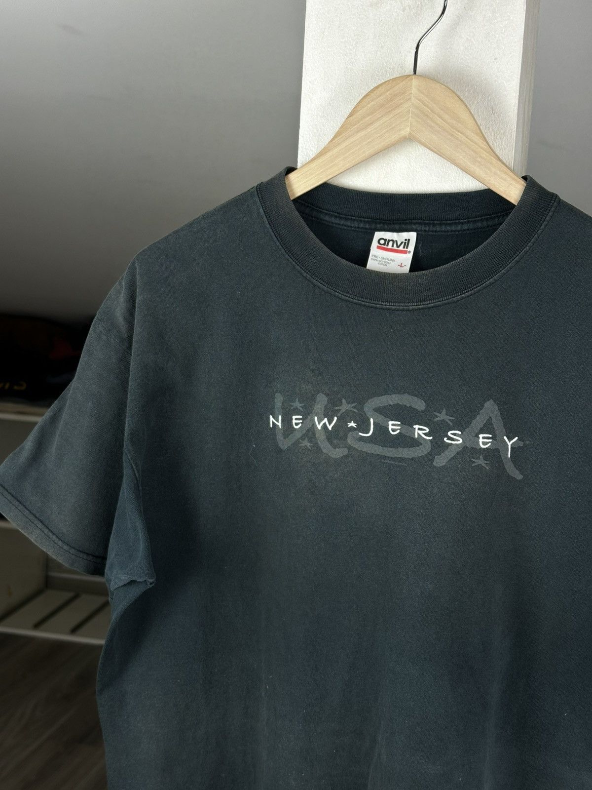 Ccm Crazy VTG Y2k New Jersey USA Faded Thrashed Tee Size US L / EU 52-54 / 3 - 2 Thumbnail