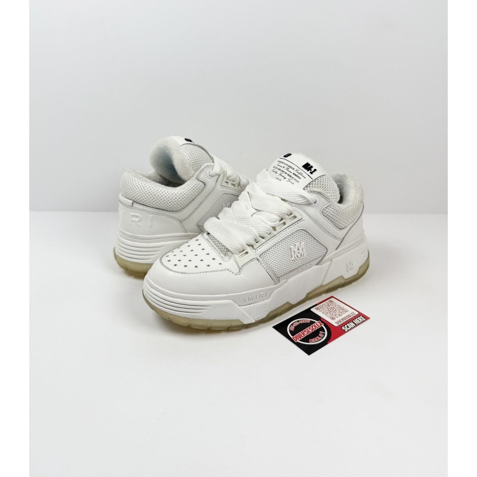 Amiri Size 38/8 - Amiri MA-1 White Sneakers Size US 8 / IT 38 - 1 Thumbnail