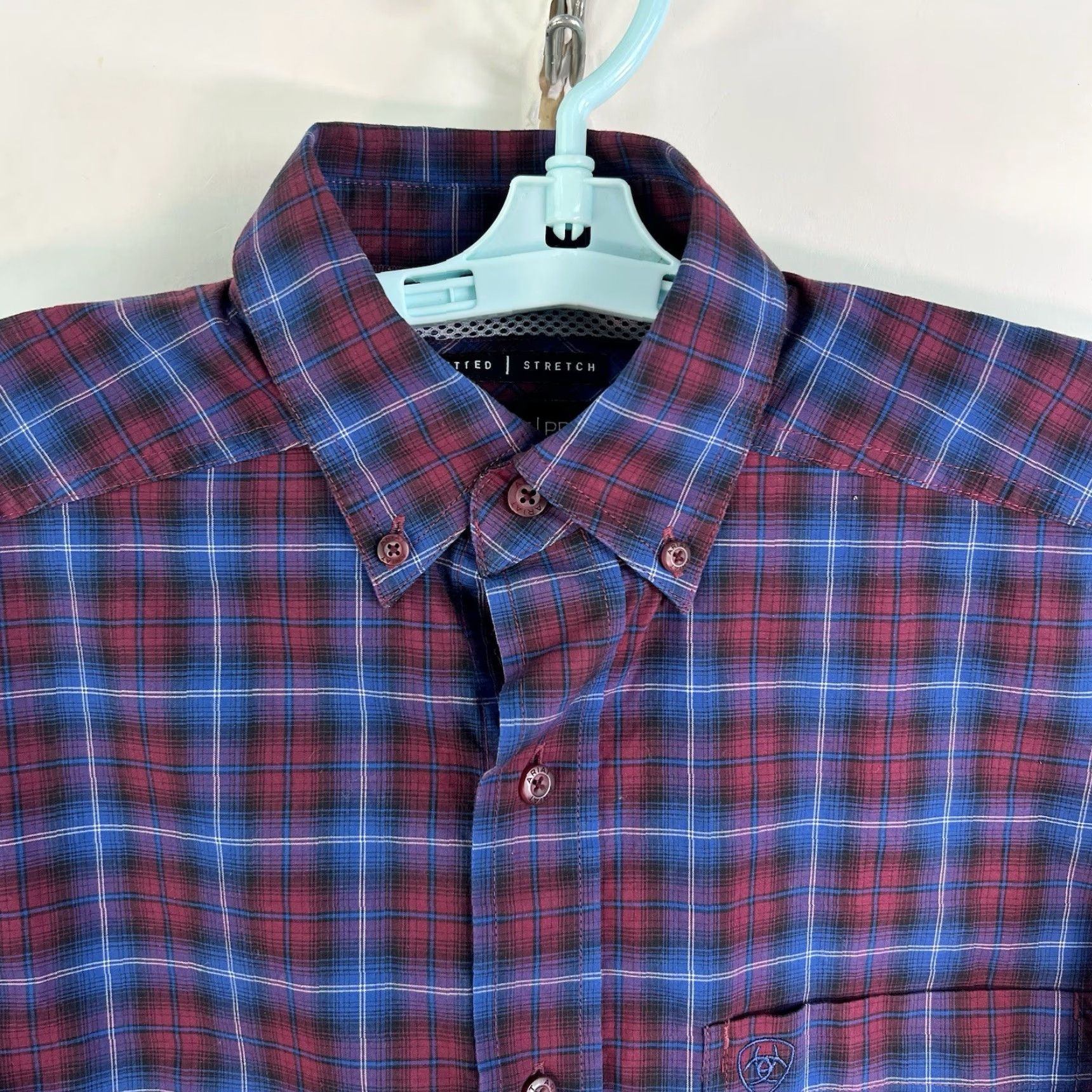 Ariat Ariat Pro Series Karlo Plaid Button-Up Shirt Men’s Size S Blue Stretch Casual Western Size US S / EU 44-46 / 1 - 4 Thumbnail