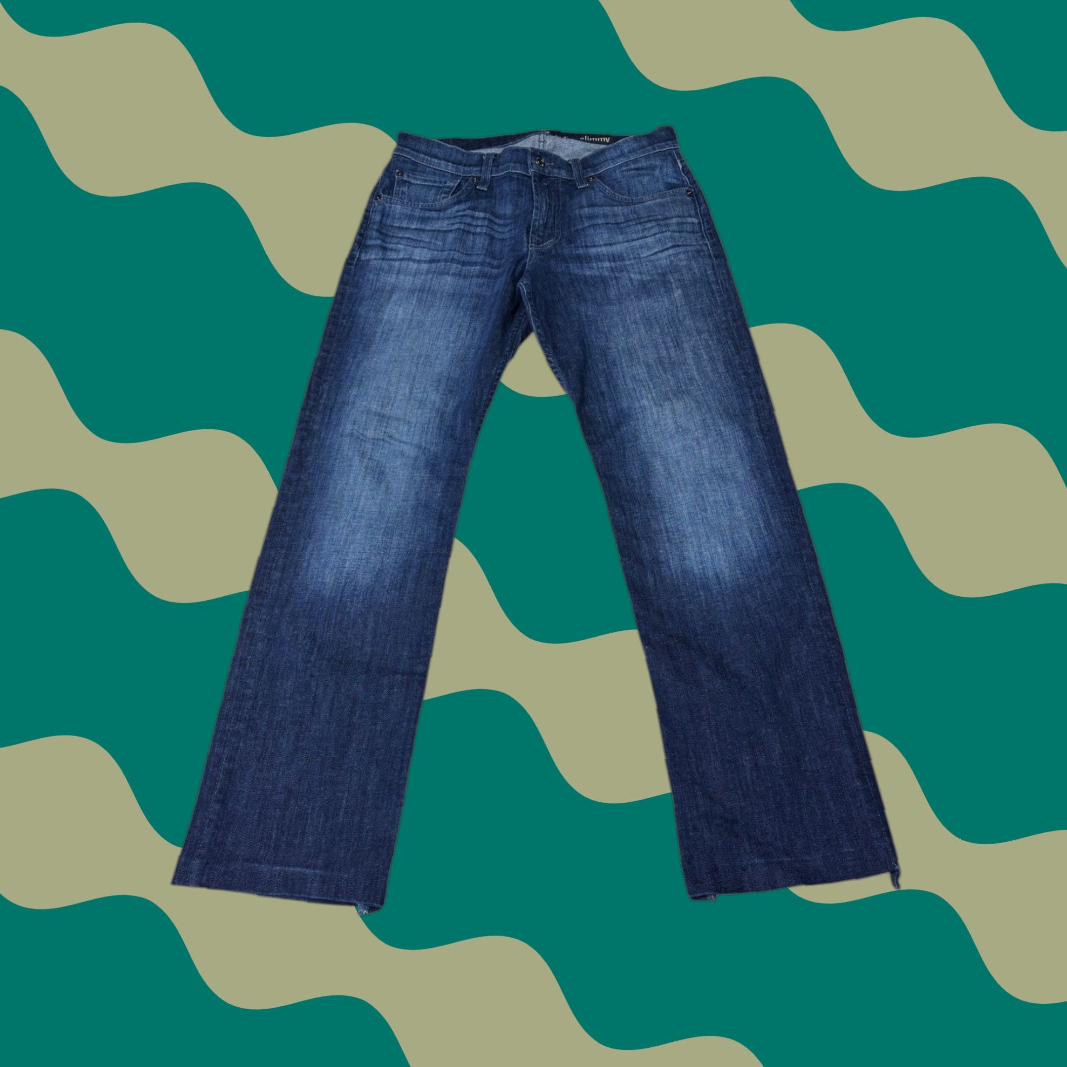 7 For All Mankind 7 For All Mankind Slimmy Jeans Dark Wash Mid Rise Stretch Cotton Blend 31X28 Women Jeans Slim, 5-Pocket, Zipper Button Wash: Medium Vintage: No Size 24" / US 00 / IT 34 - 1 Thumbnail