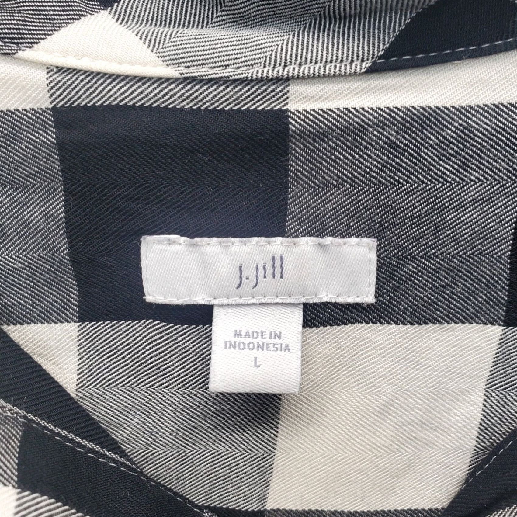 J. Jill J. Jill Shirt Womens L Multicolor Buffalo Plaid Long Sleeve Button-Up High Low Slit Casual Size L / US 10 / IT 46 - 5 Thumbnail
