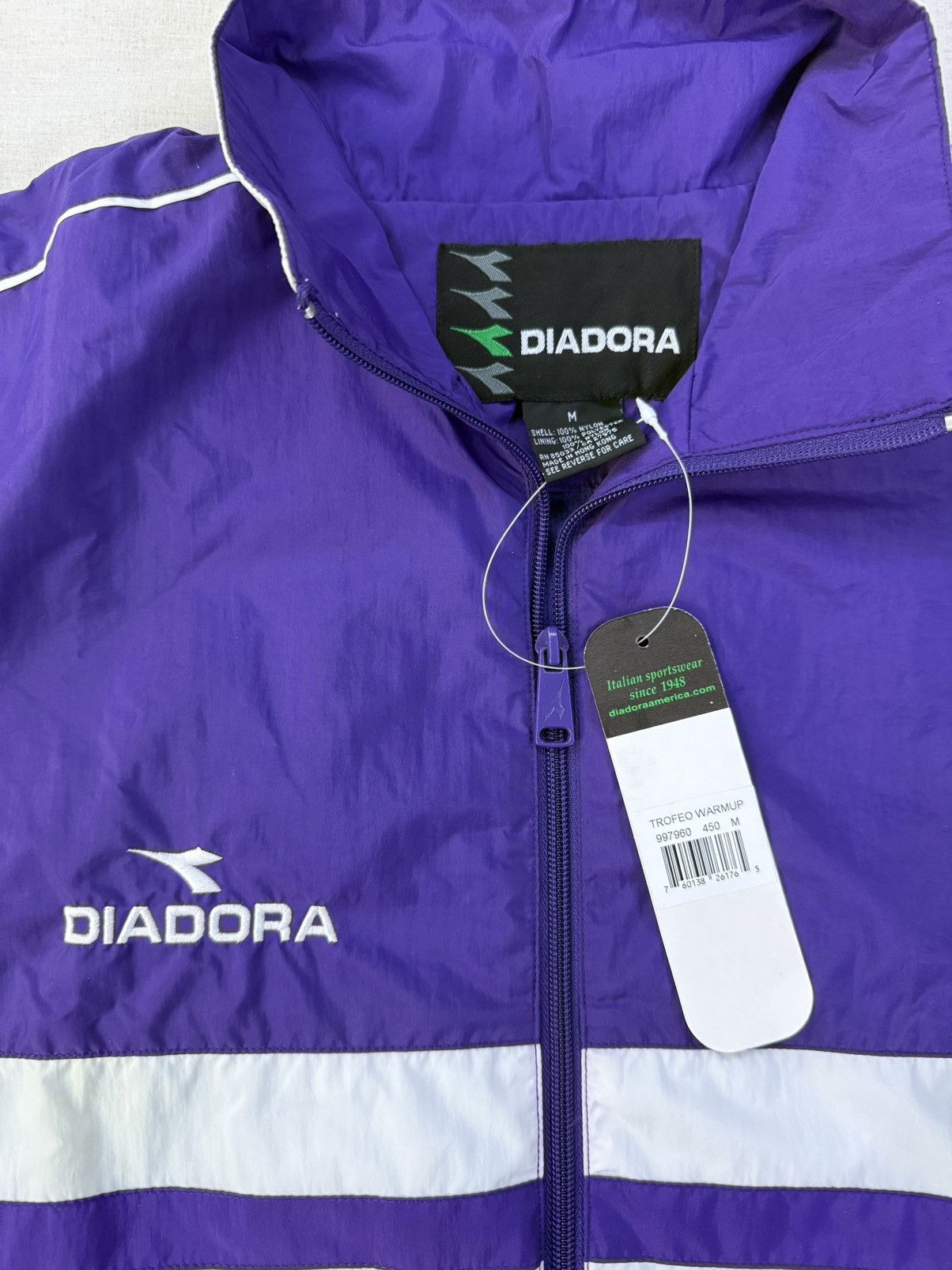Diadora Vintage 1990s Diadora Trofeo Warmup Tracksuit Purple Size M Size US M / EU 48-50 / 2 - 8 Thumbnail