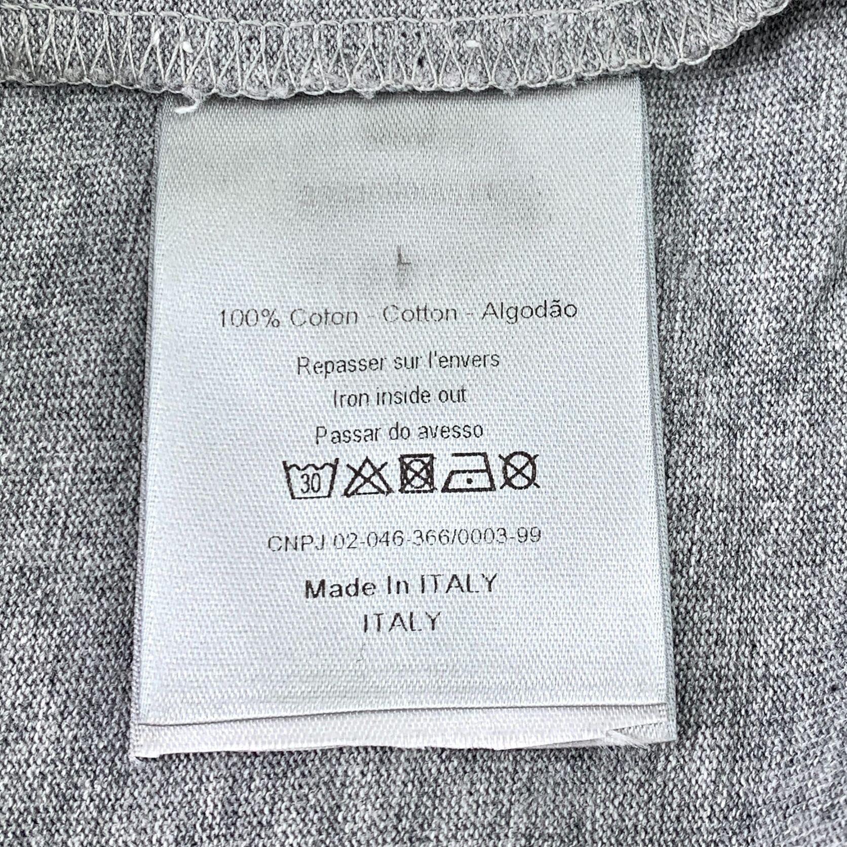 Dior Christian Dior Couture Gray Cotton T-Shirt Made In It Size L / US 10 / IT 46 - 6 Thumbnail